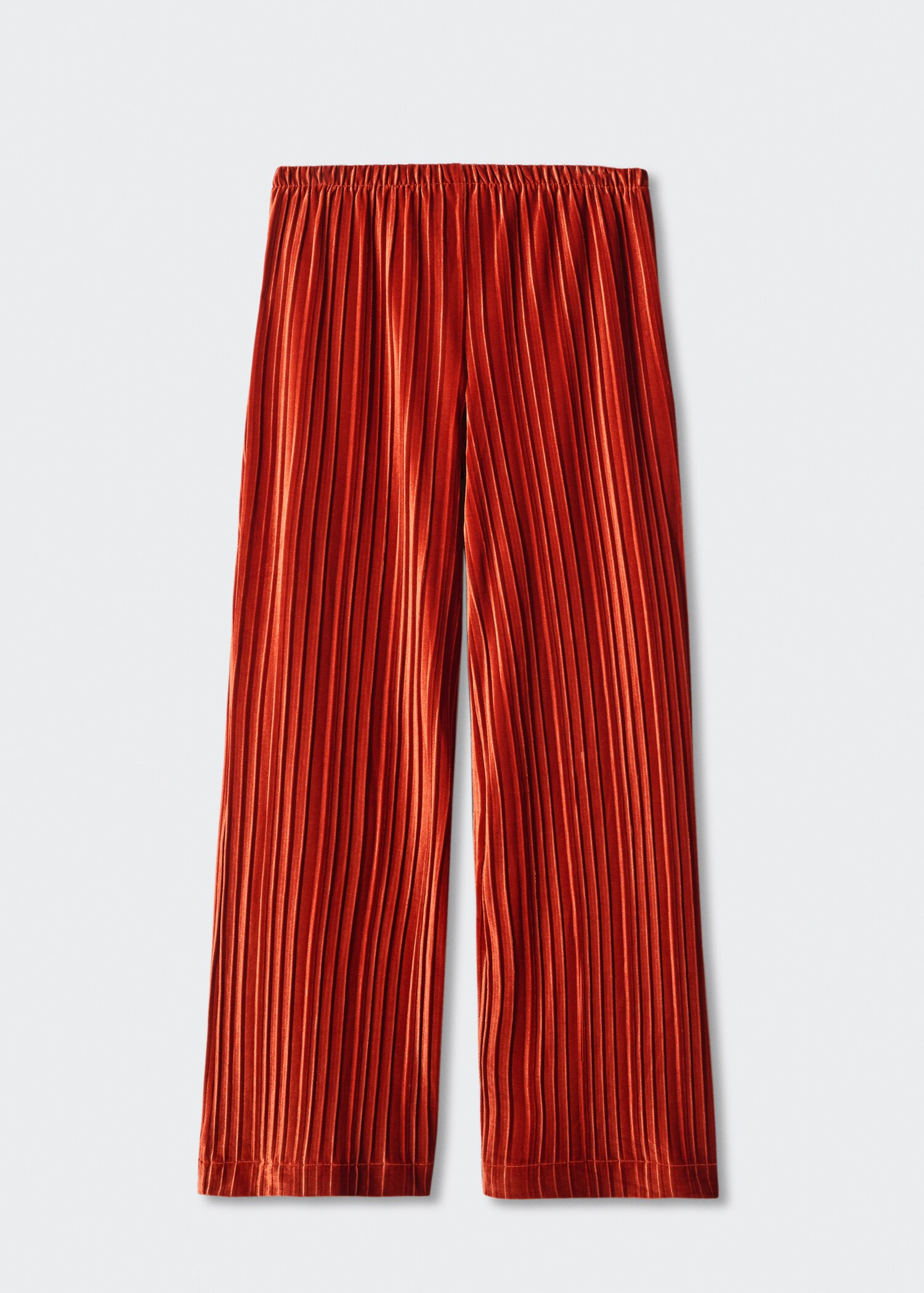 Pleated velvet trousers - Article without model