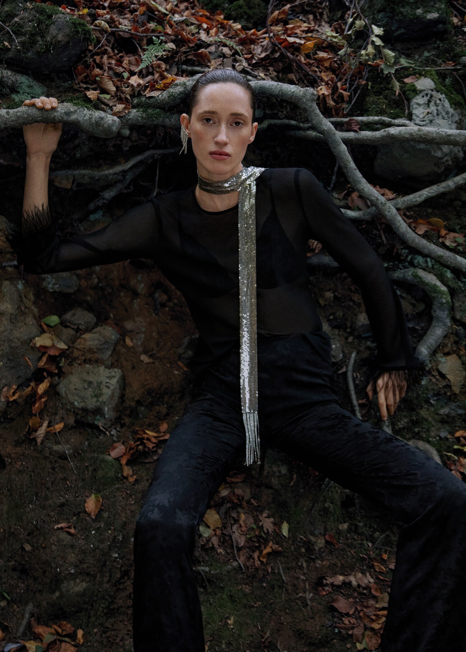 Blouse with feather detail  - Details of the article 6