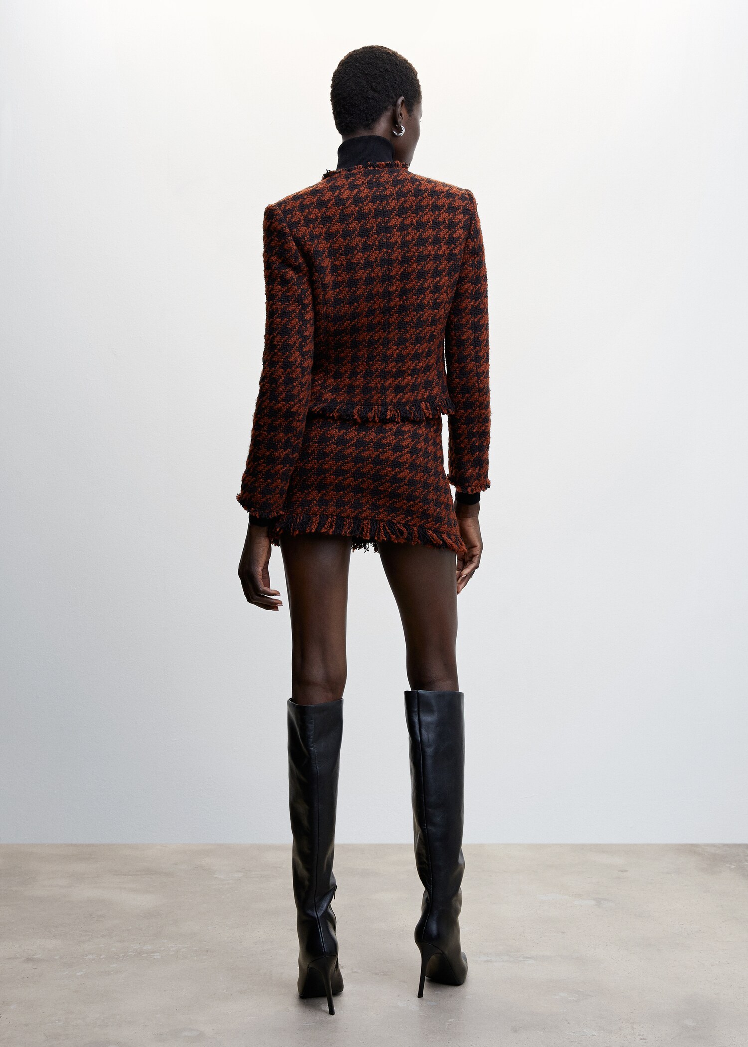 Fusta mini tweed - Spatele articolului