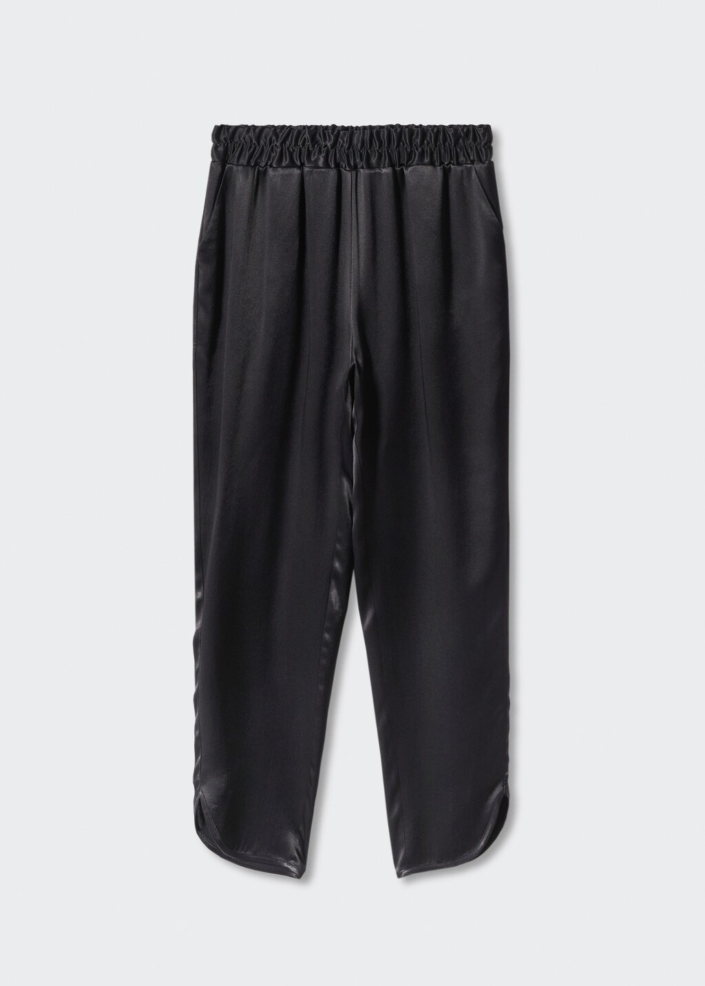 Pants with satin stripe detail - Women | MANGO OUTLET USA
