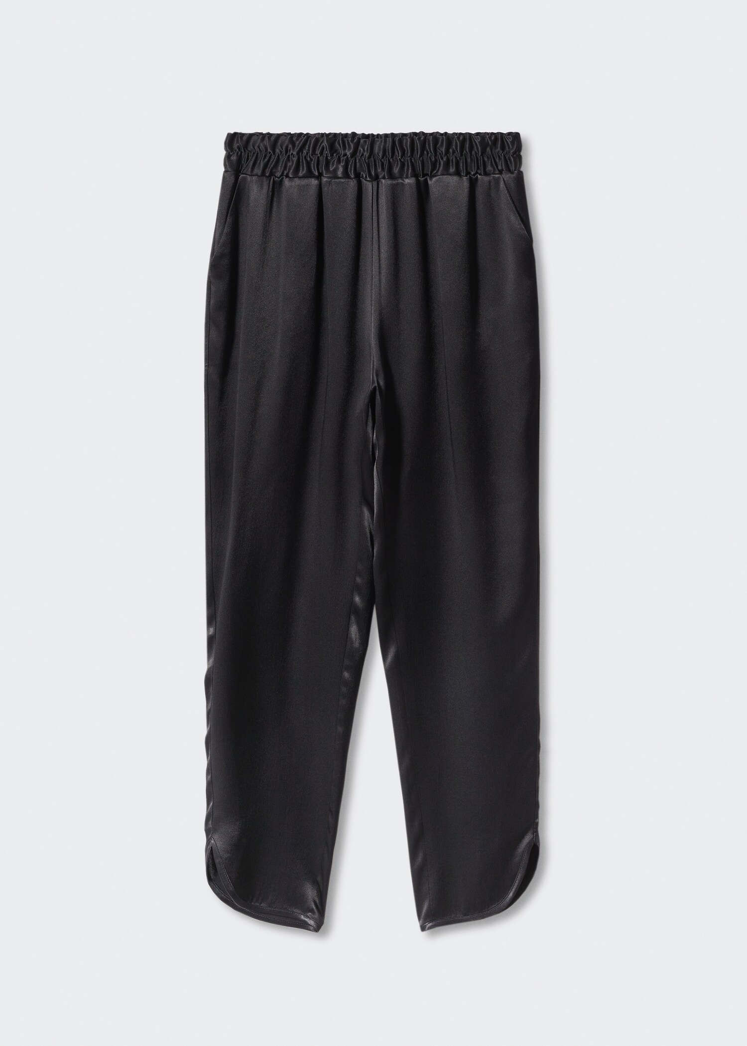 Satin pants with elastic waist - Article without model