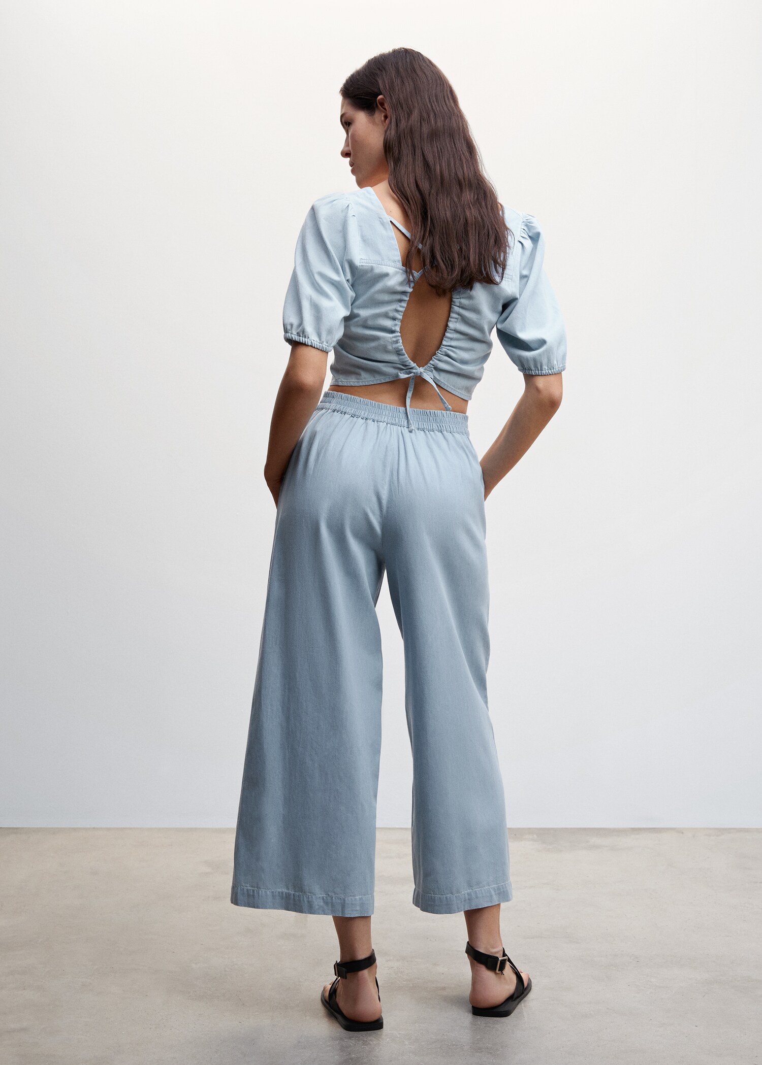 Tencel cotton culotte pants - Reverse of the article