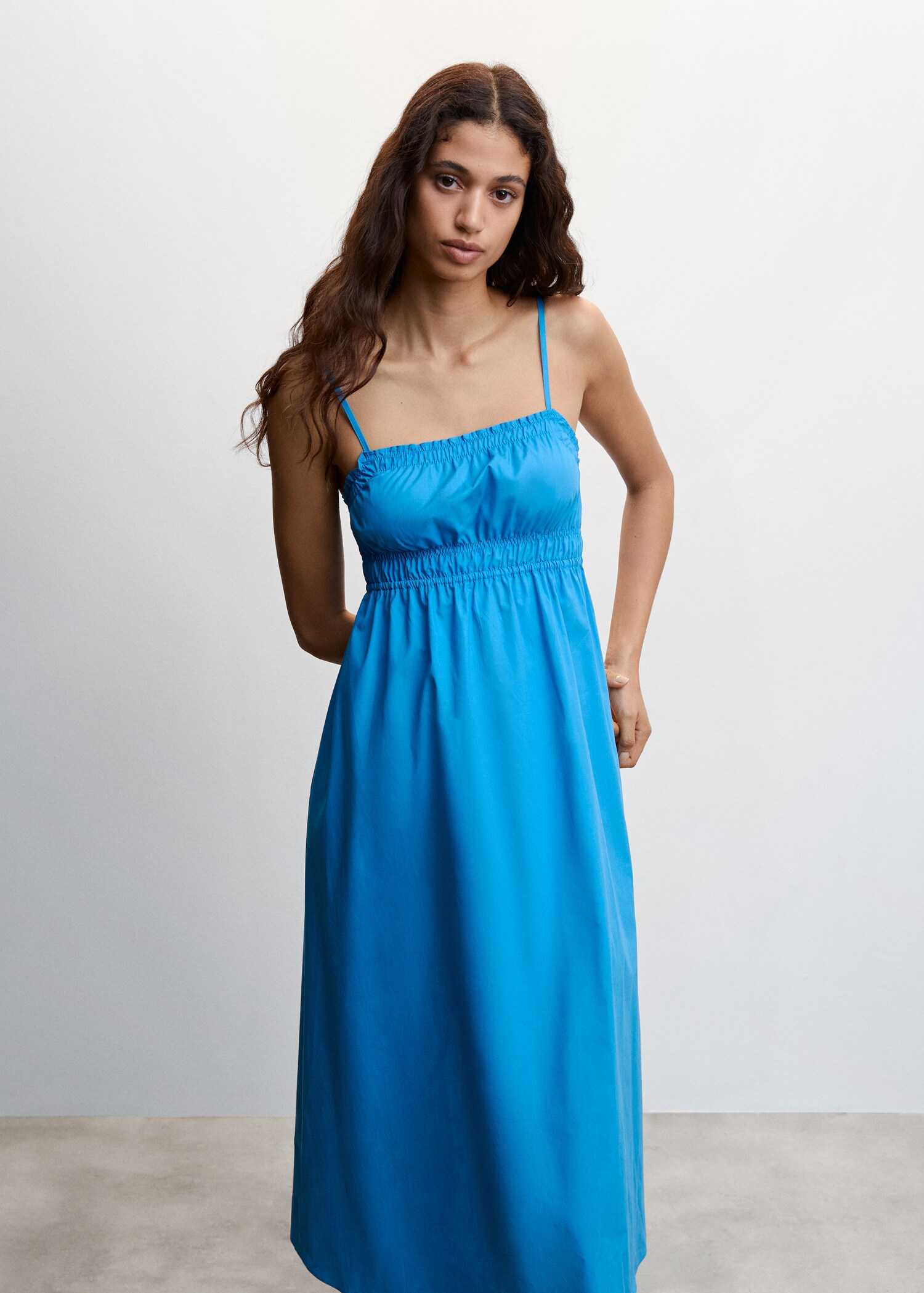 100% cotton midi dress - Medium plane