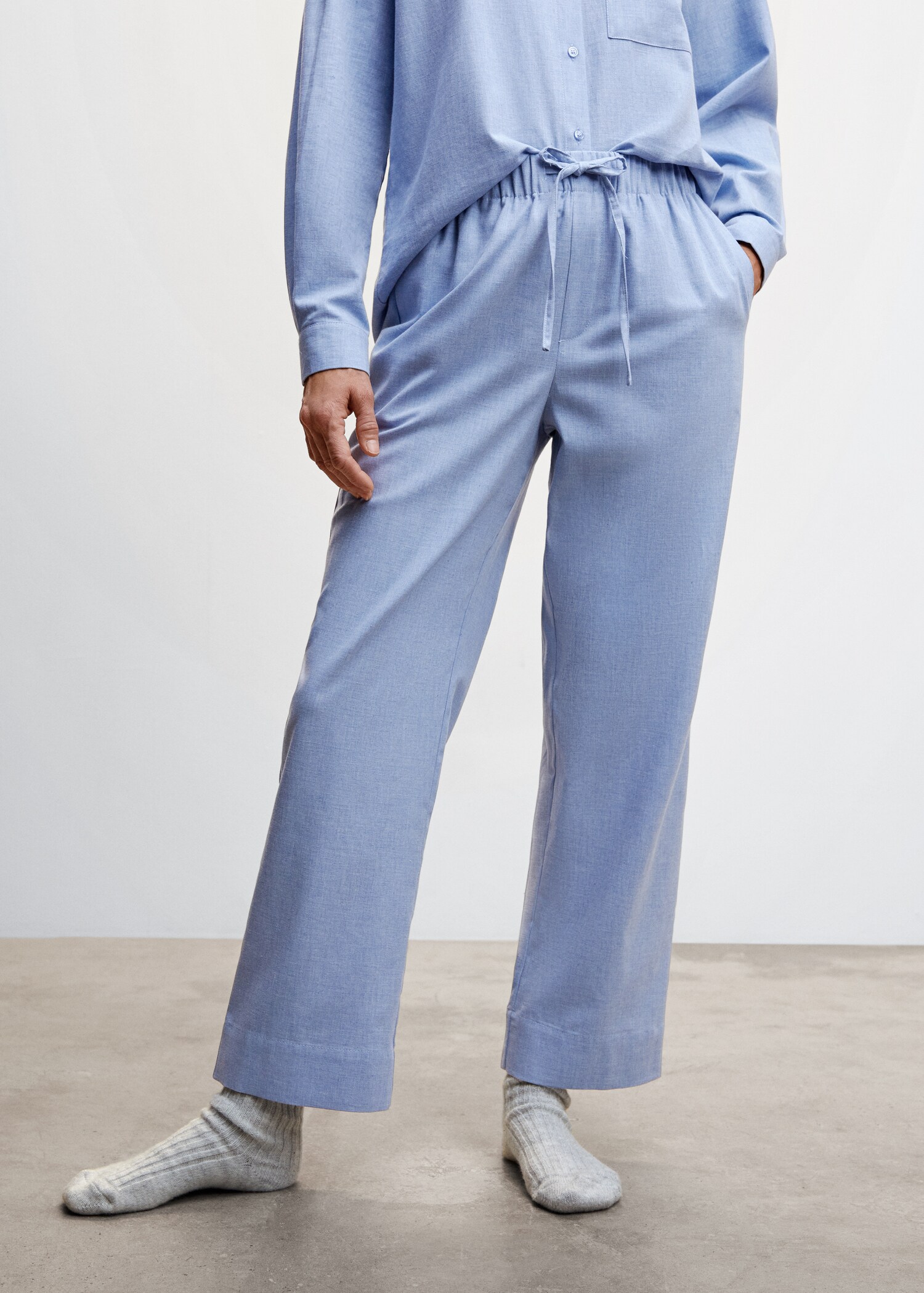 Cotton gauze pajama pants - Medium plane