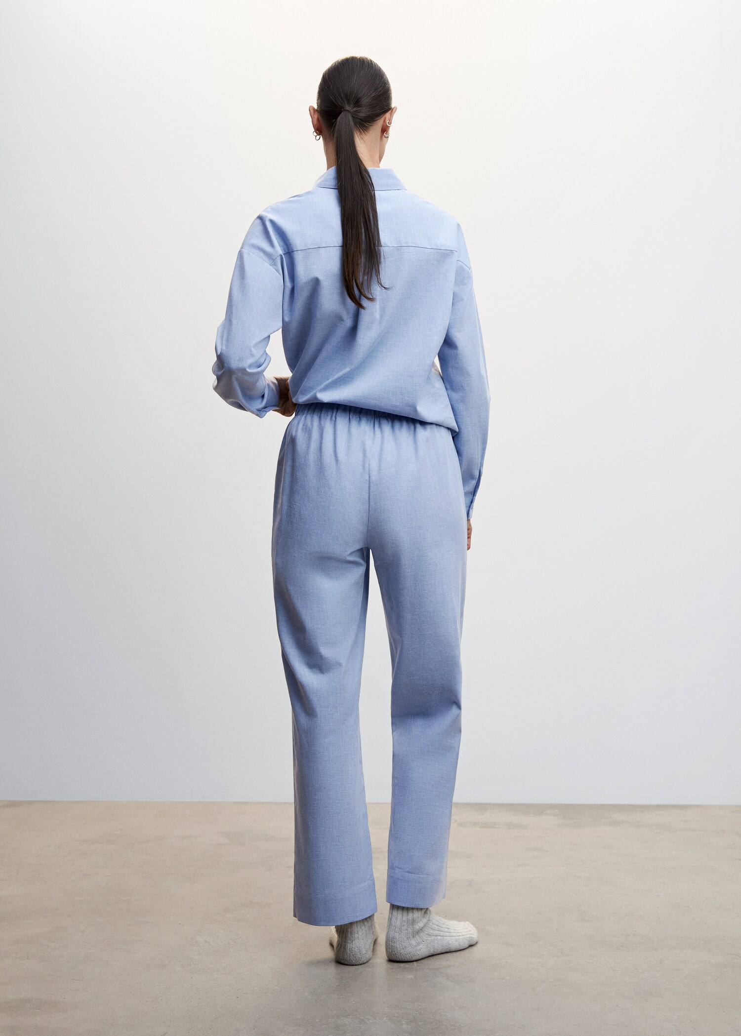 Cotton gauze pajama pants - Reverse of the article