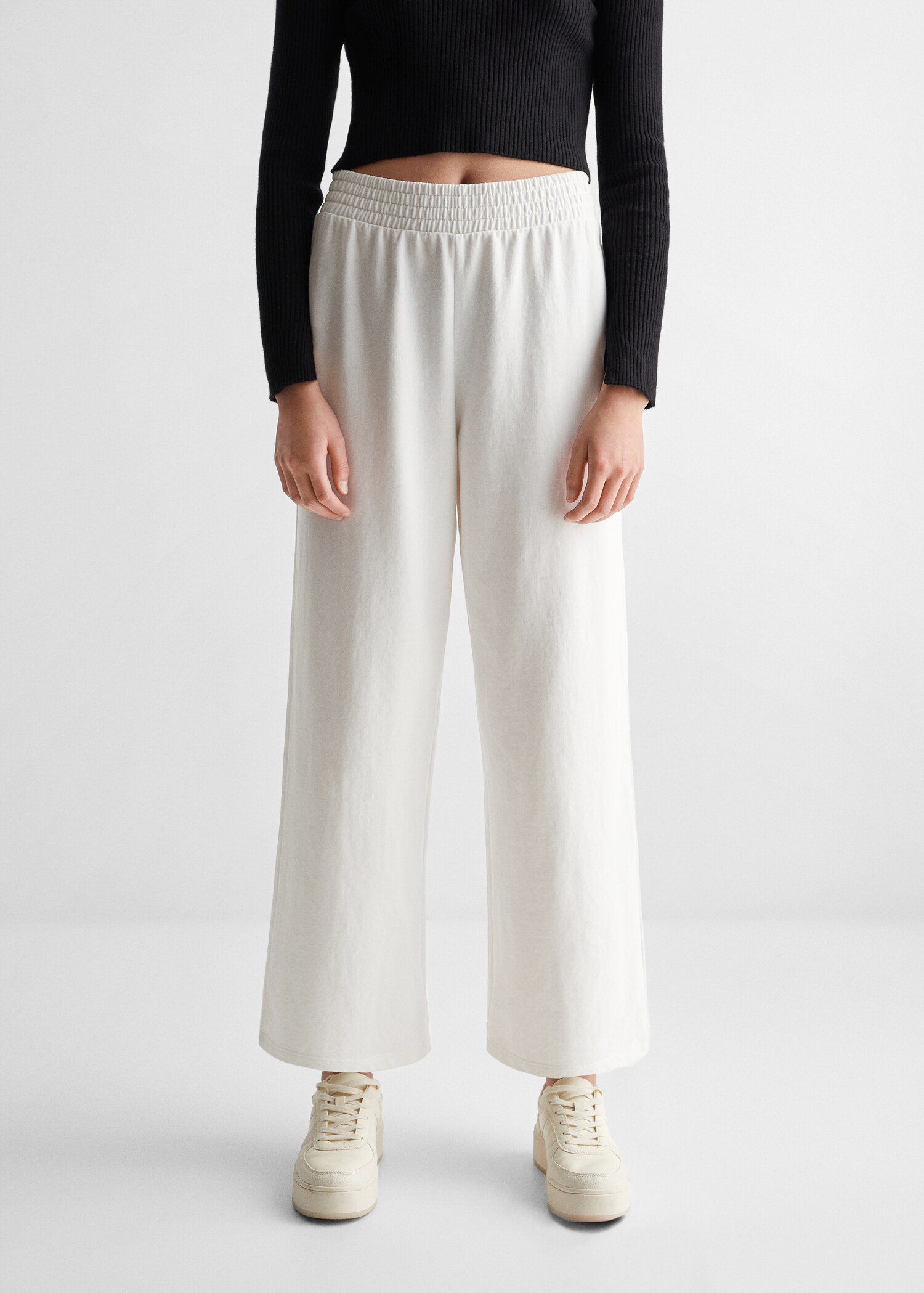 Knit jogger-style trousers - Details of the article 6