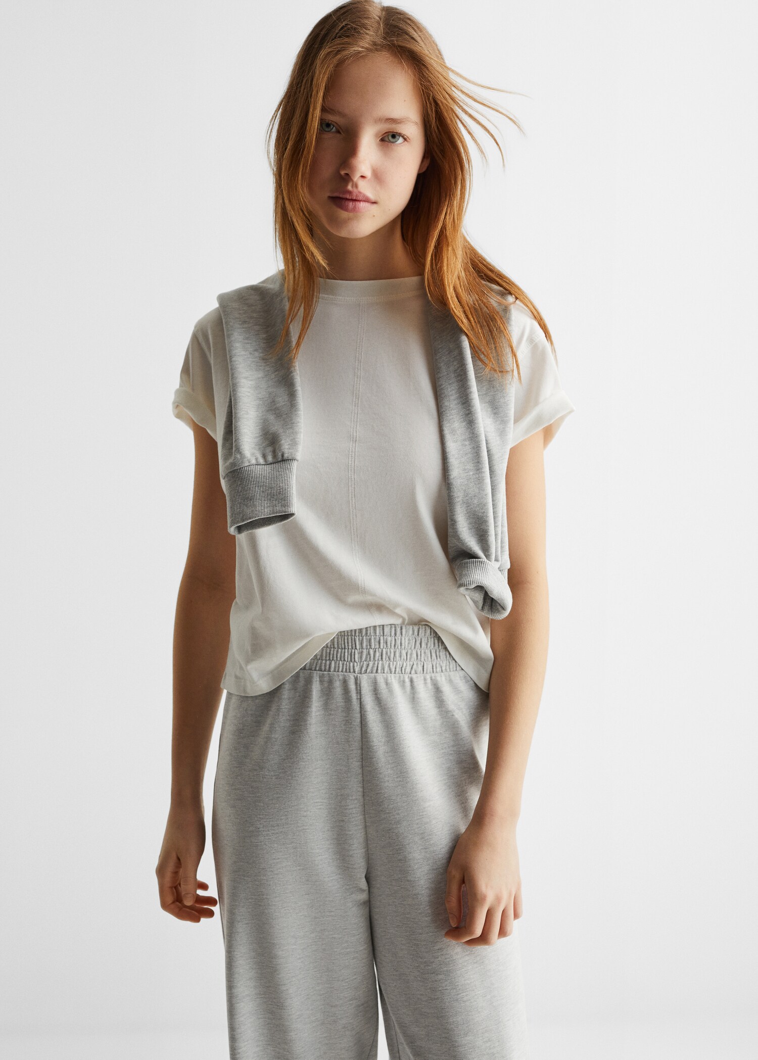 Knit jogger-style trousers - Medium plane