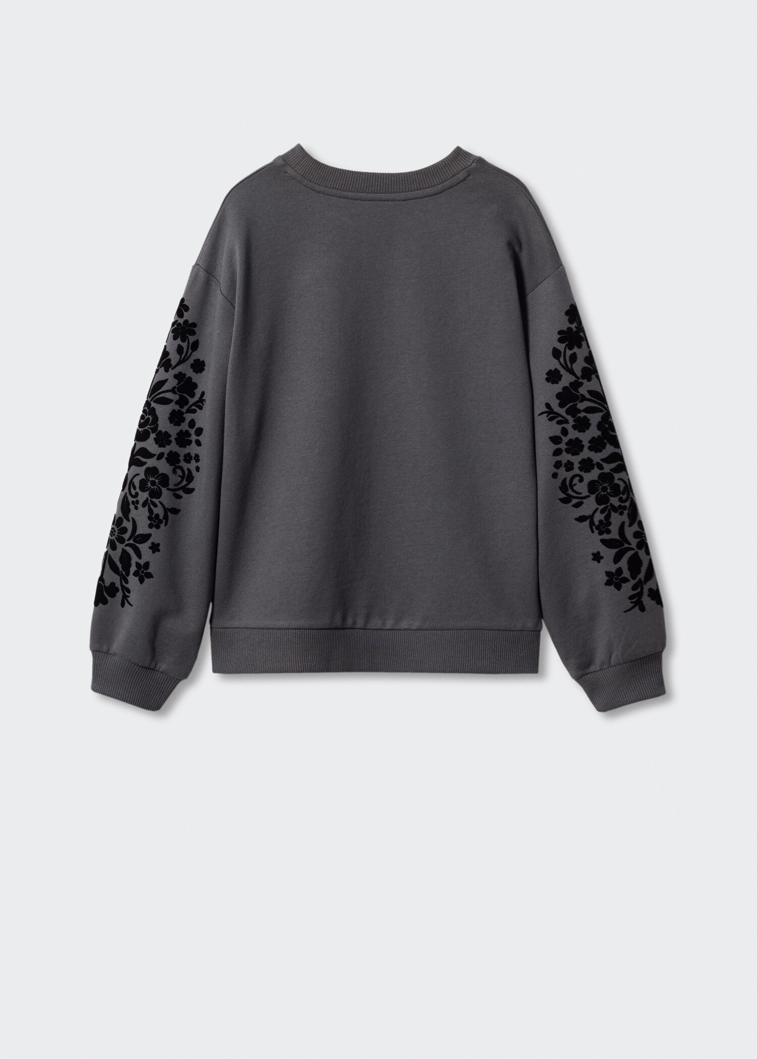 Sudadera estampada detalles terciopelo - Reverso del artículo