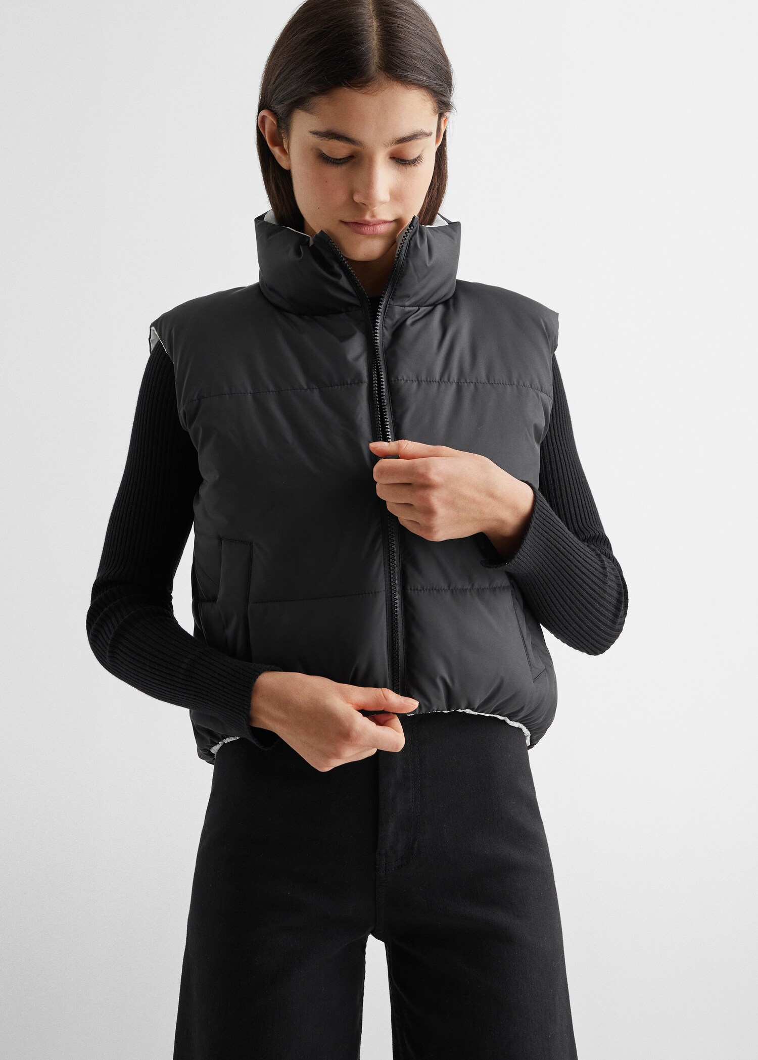 Chaleco acolchado reversible - Plano medio