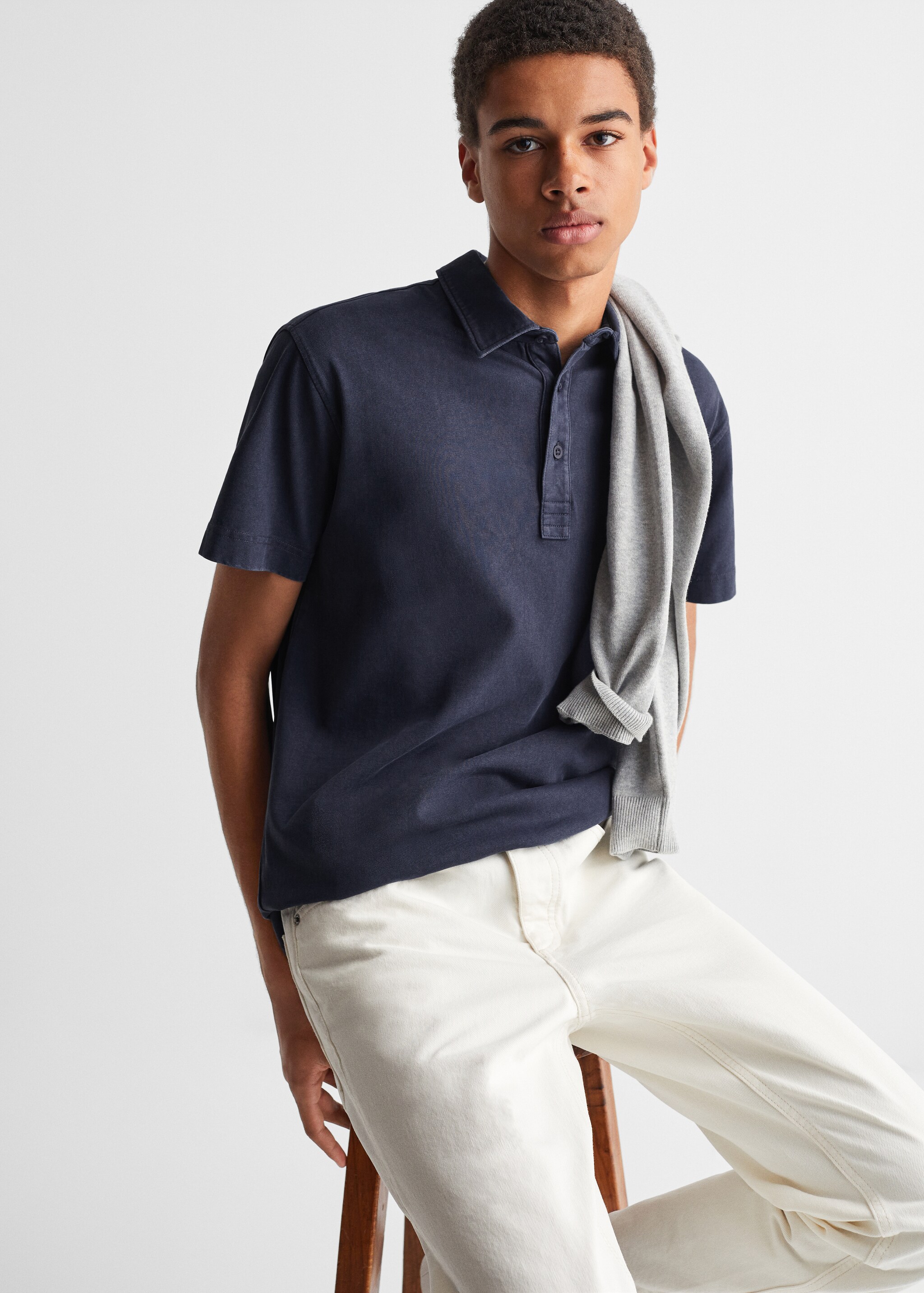 100% cotton polo shirt - Details of the article 2