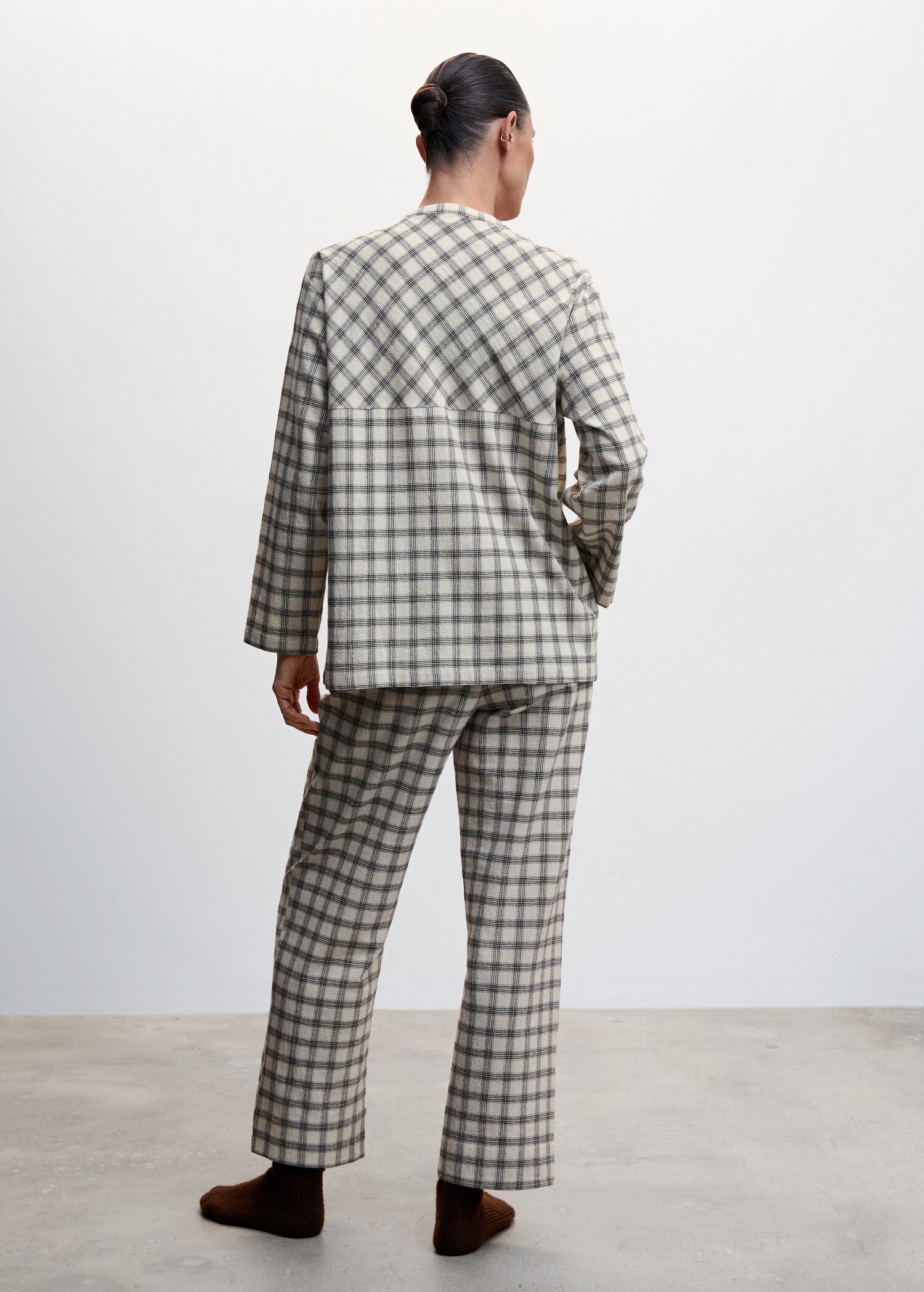 Camisa pijama quadres franel·la - Revers de l'article