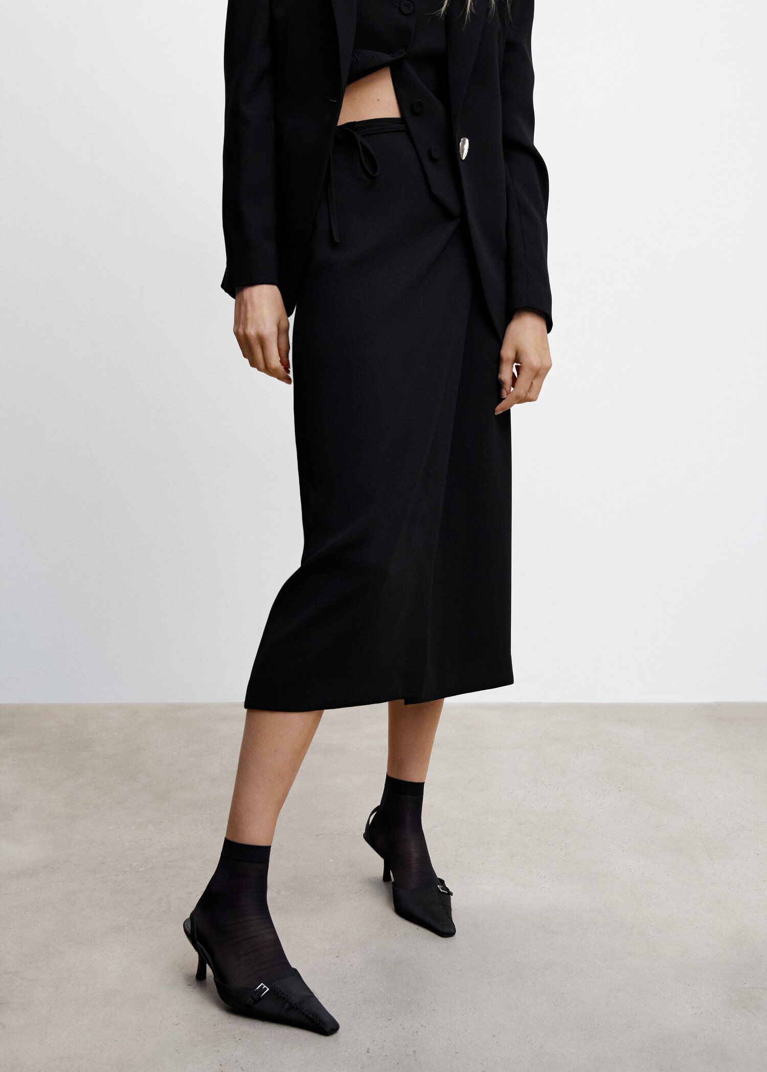 Bow midi skirt - Medium plane