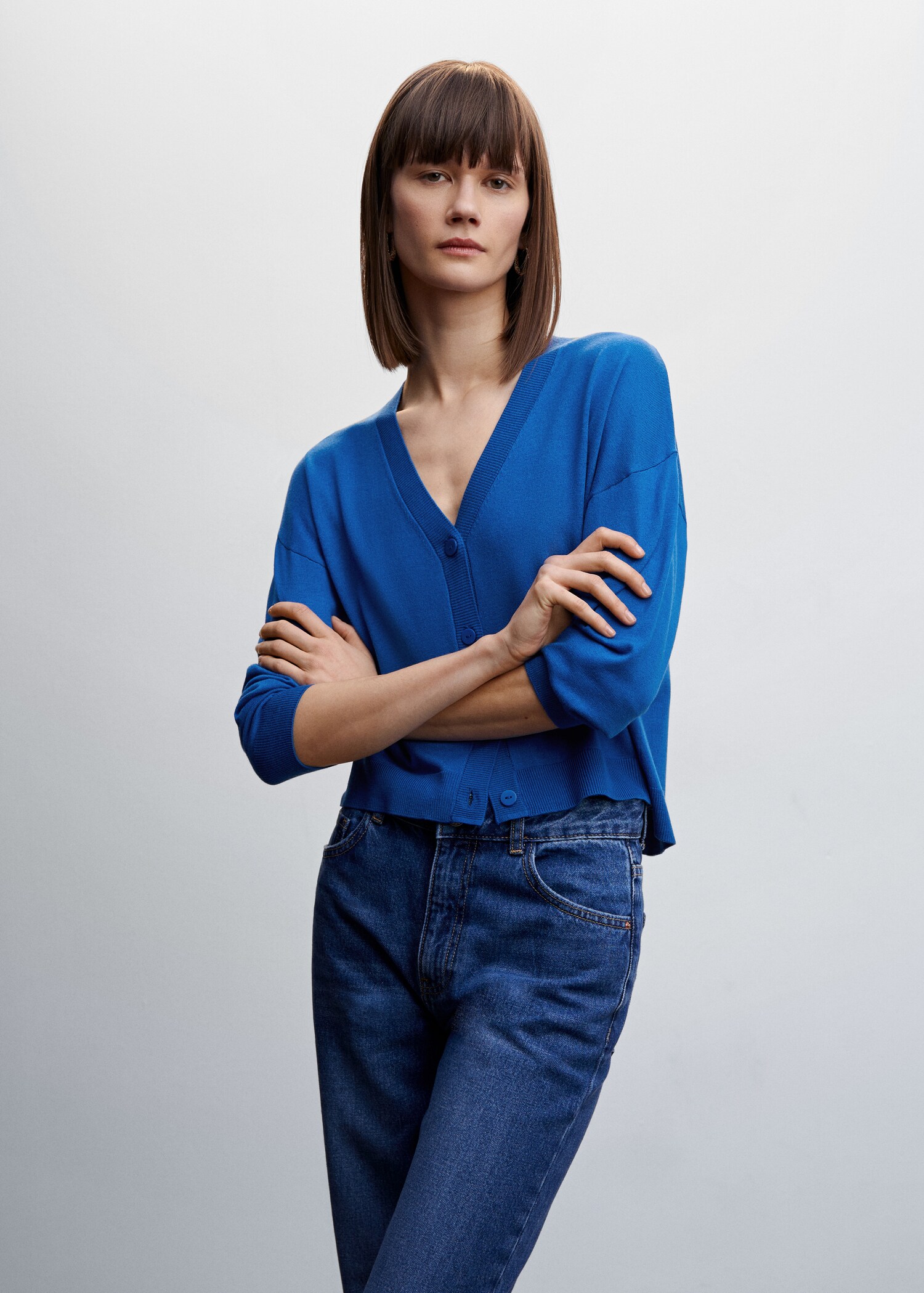 Fine-knit cardigan - Medium plane