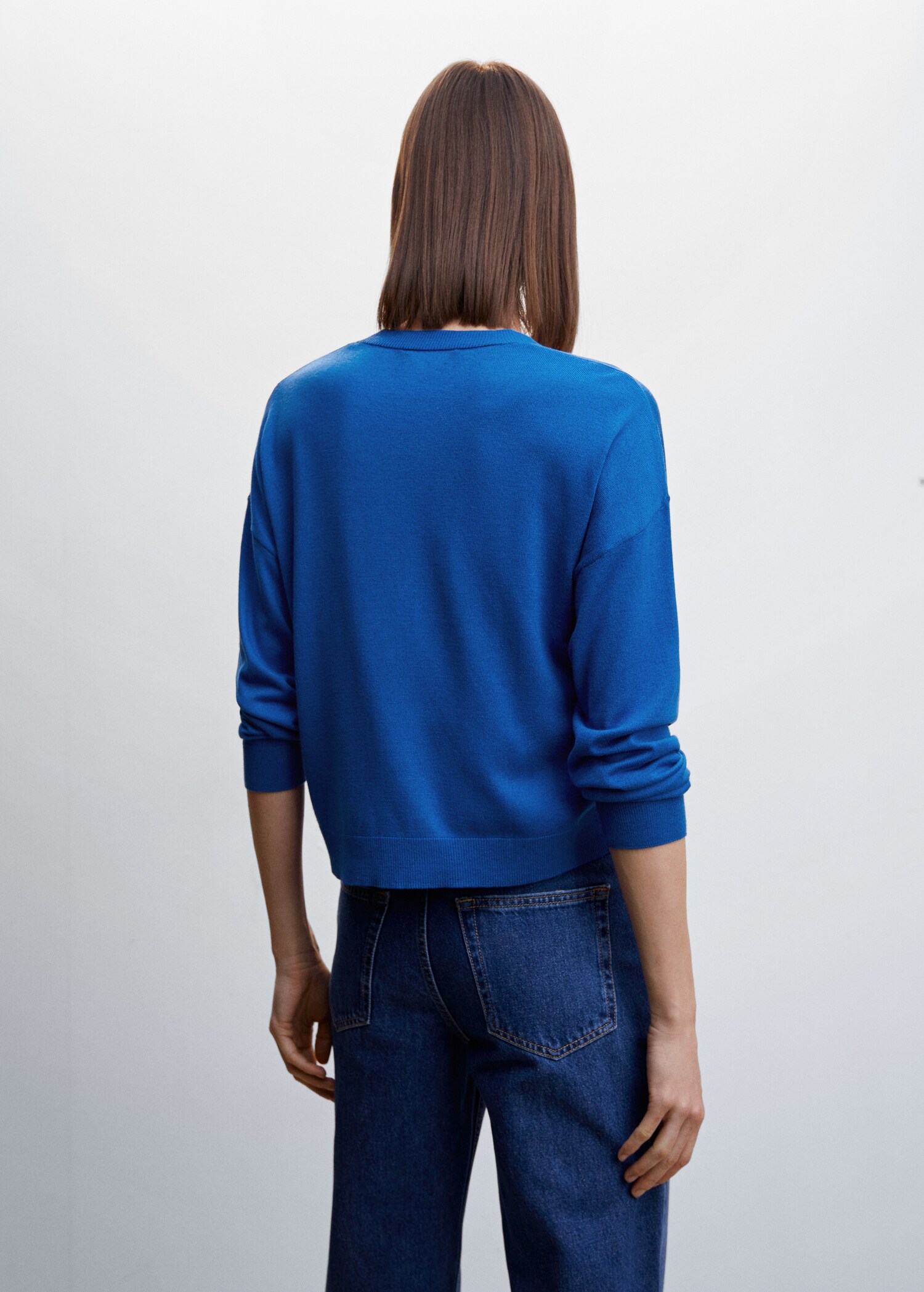 Fine-knit cardigan - Reverse of the article