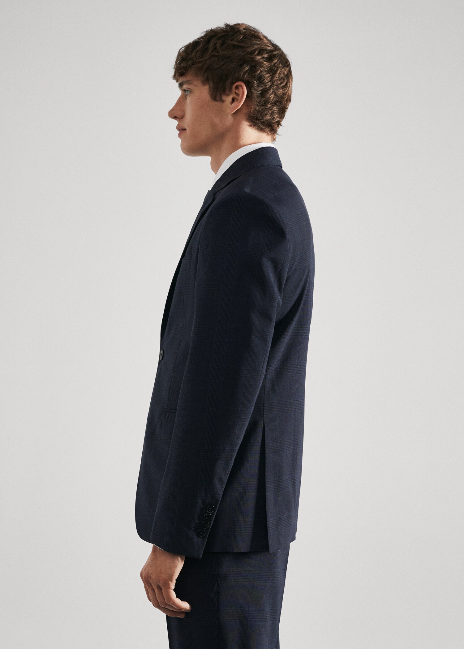 Slim fit virgin wool suit blazer - Details of the article 2