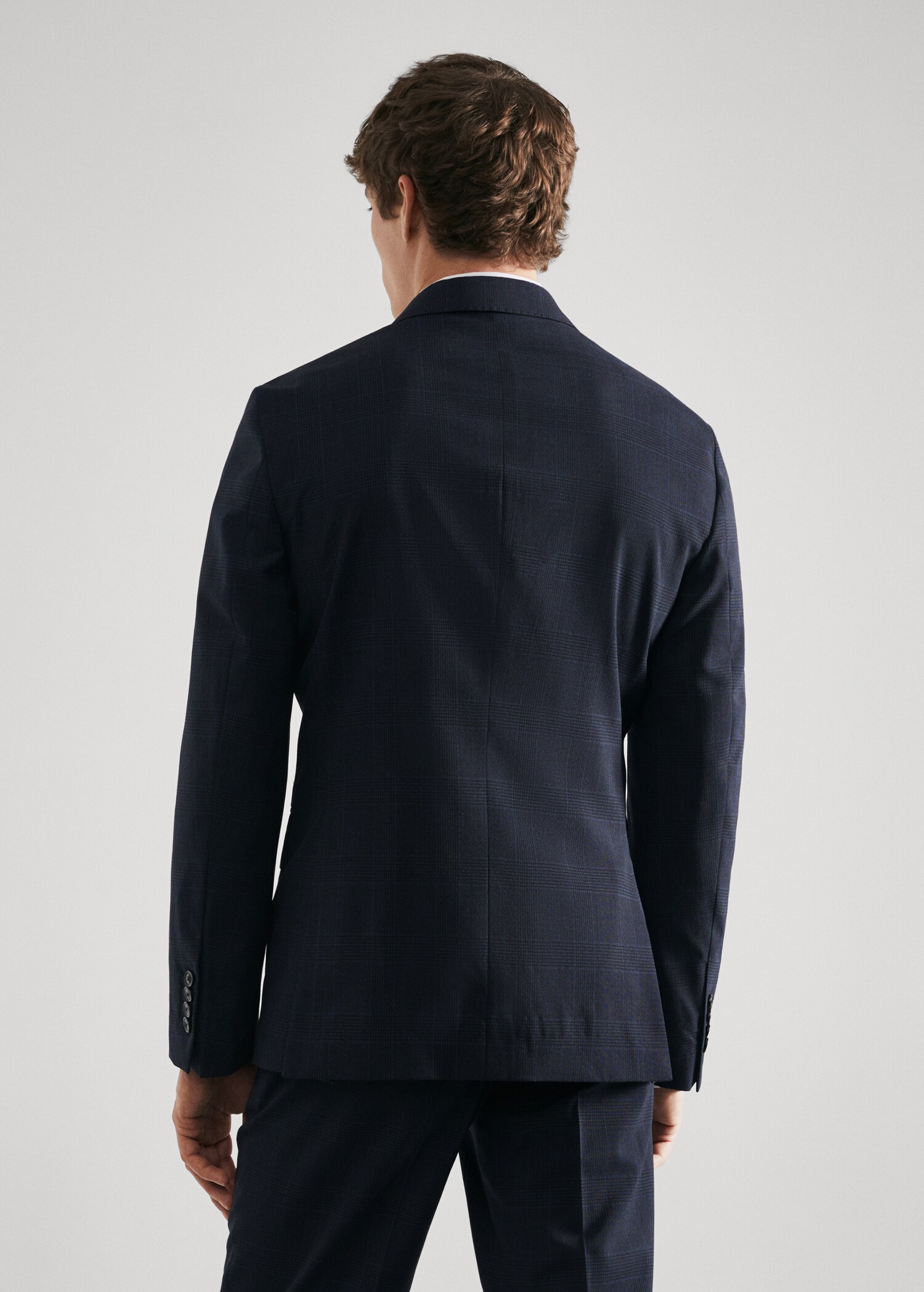 Slim fit virgin wool suit blazer - Reverse of the article