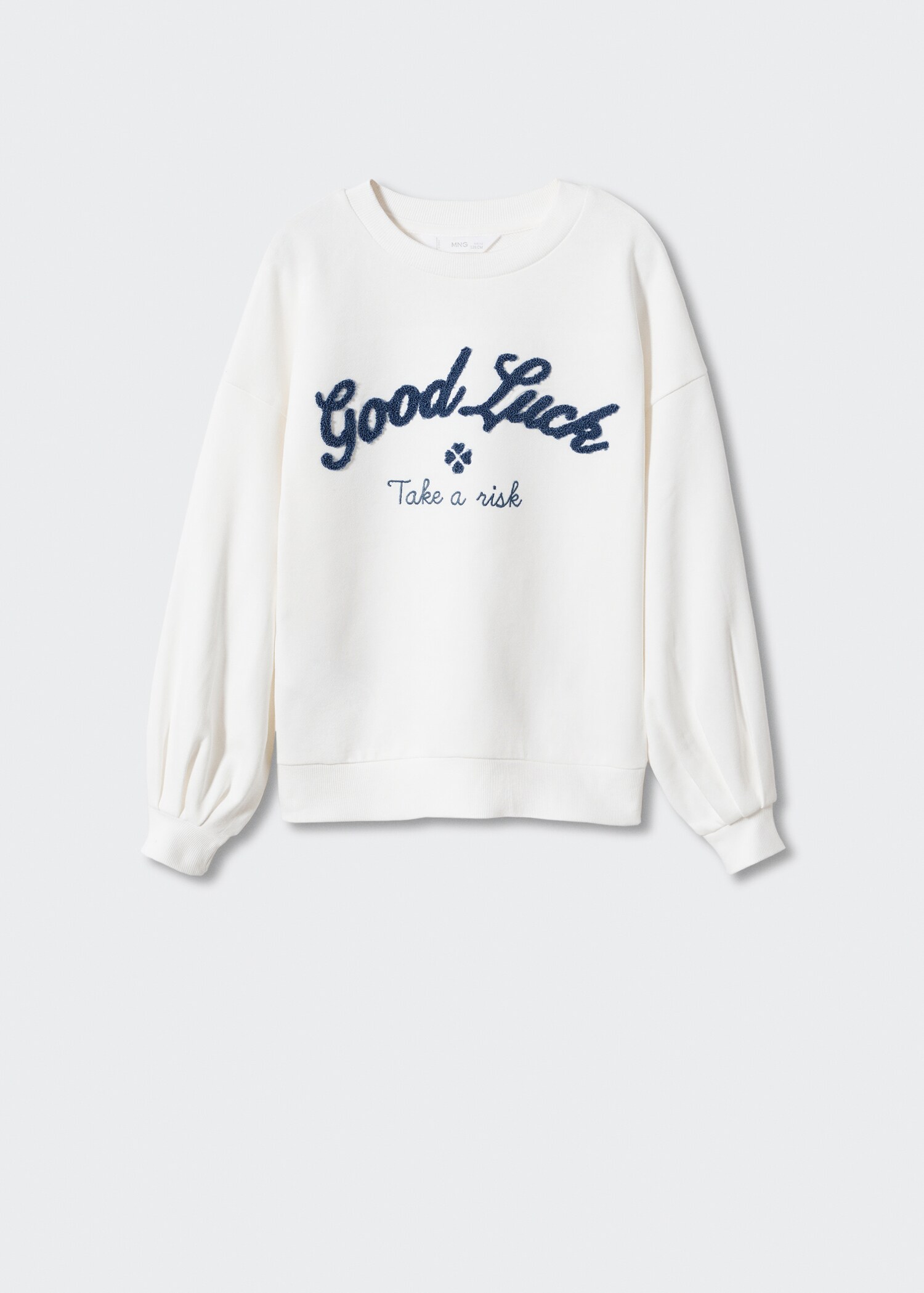 Textured message sweatshirt - Article without model