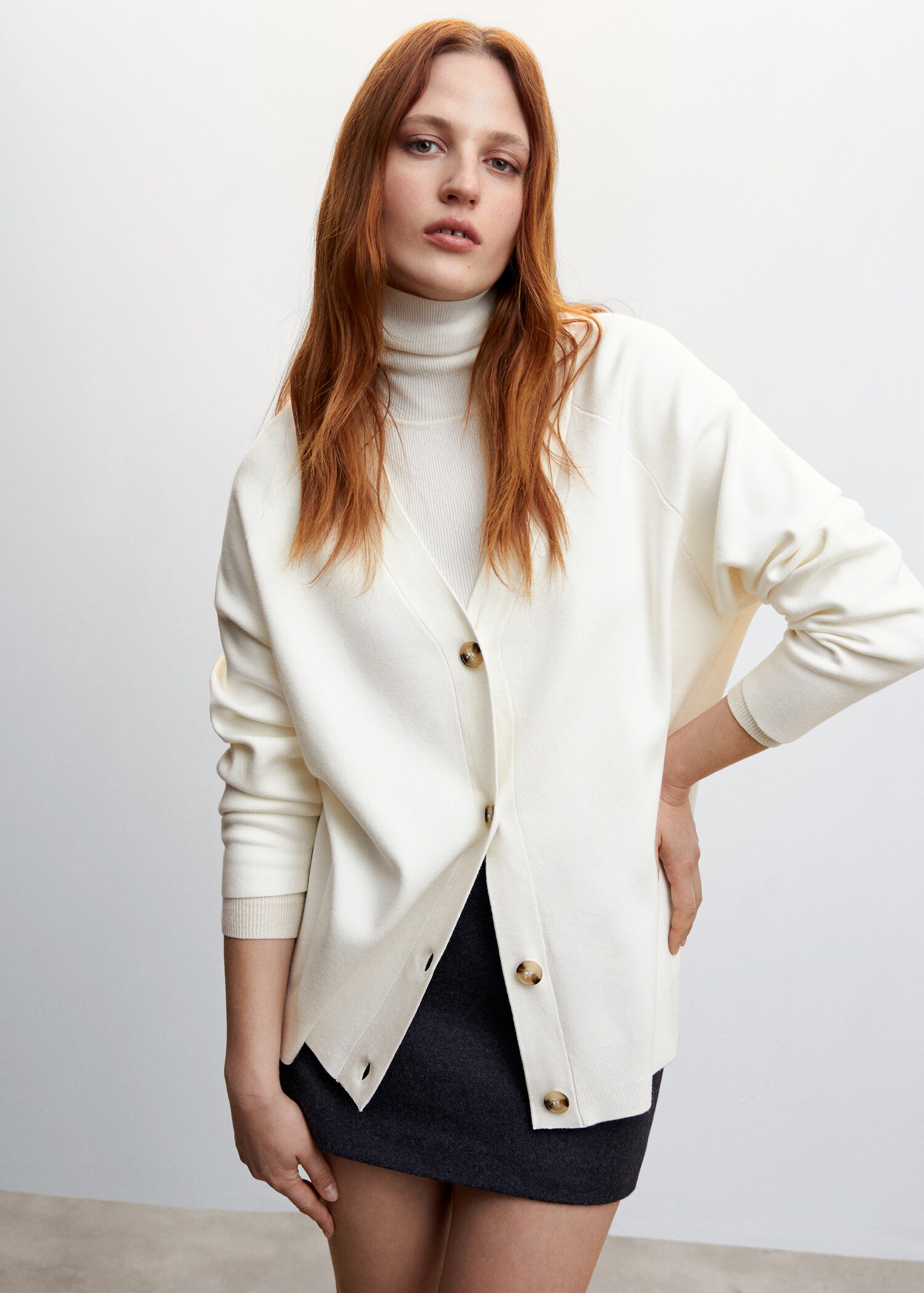 Button knit cardigan - Medium plane