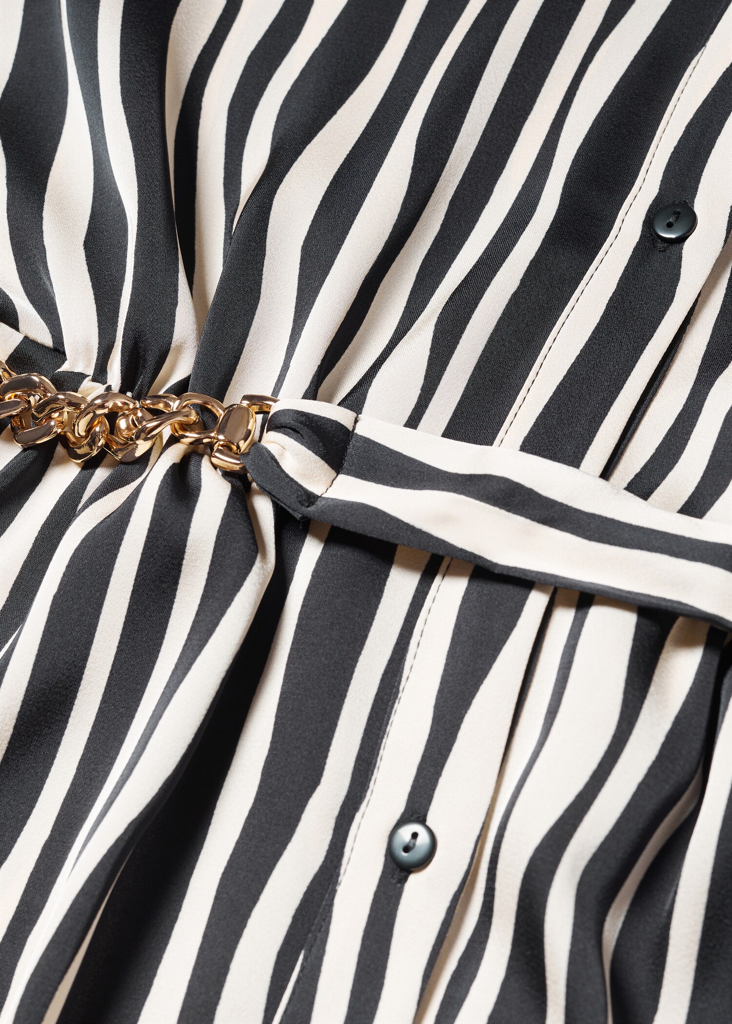 Belted striped shirt dress - Details of the article 8