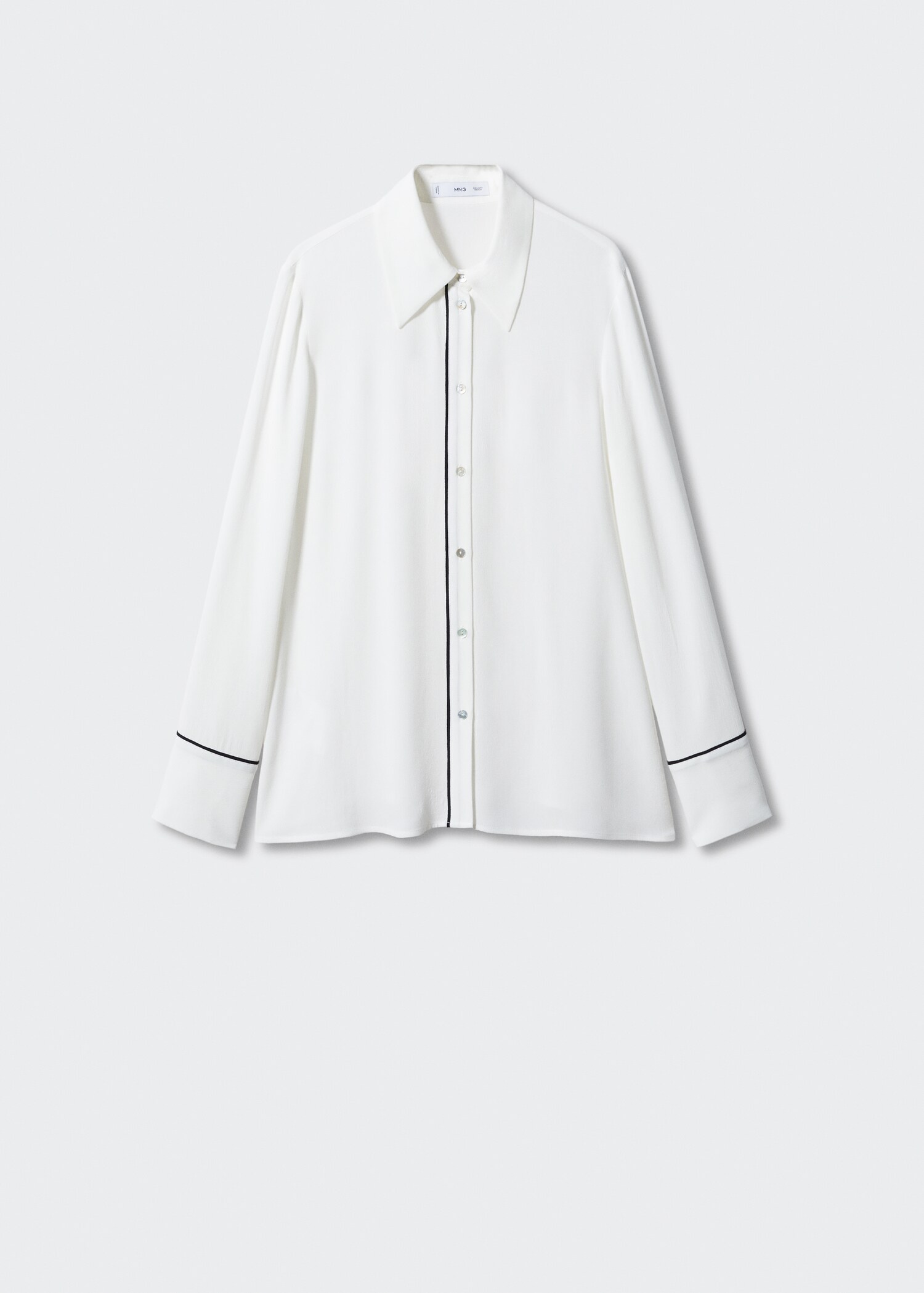 Blouse met contrasterende biesjes - Artikel zonder model