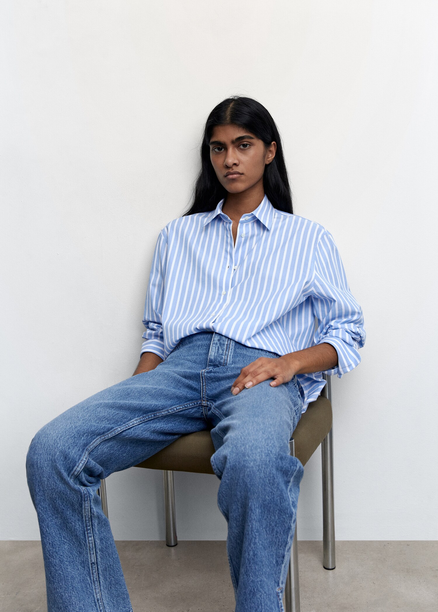 Gestreiftes Oversize-Hemd - Detail des Artikels 2