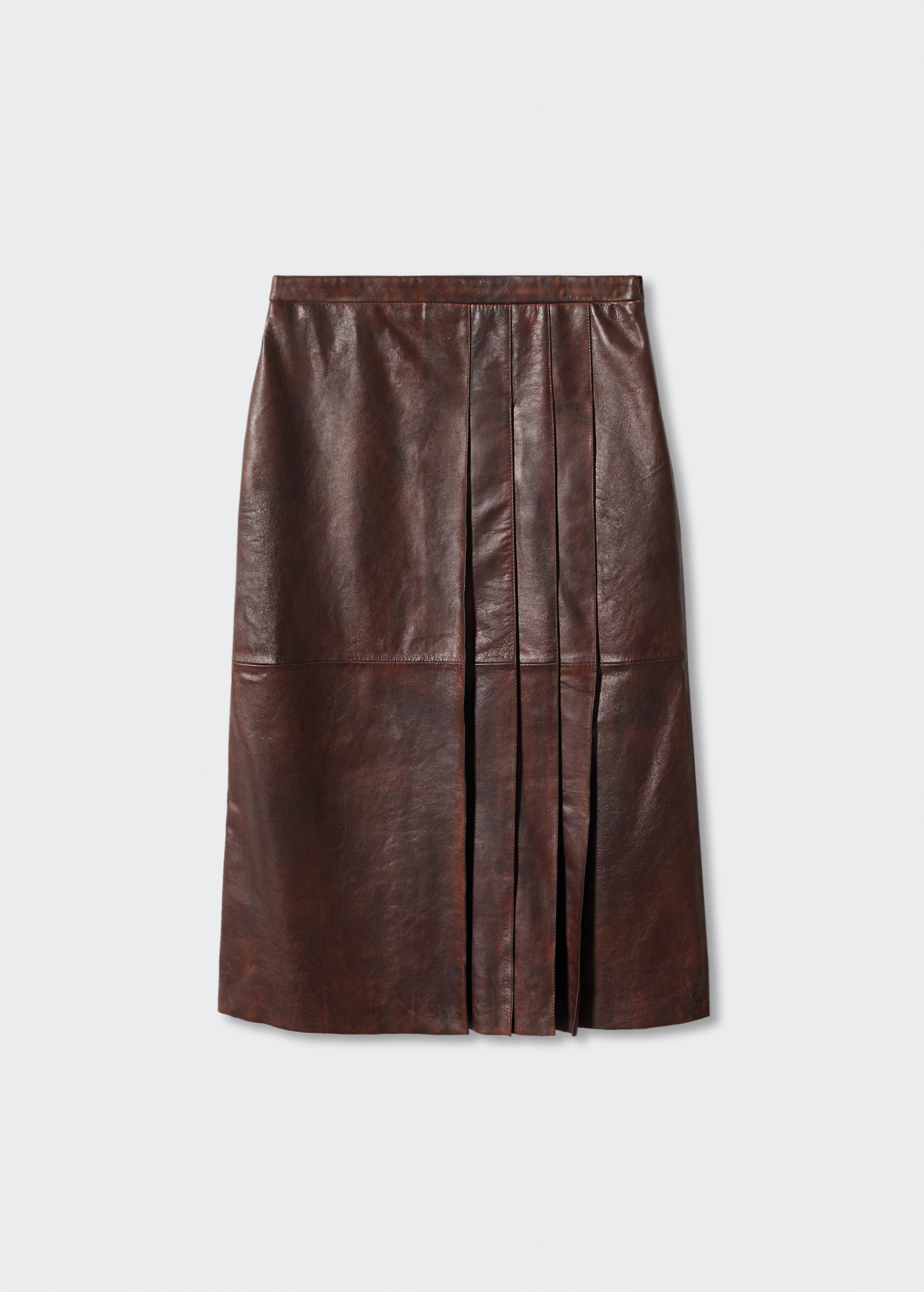 Leather midi-skirt - Article without model