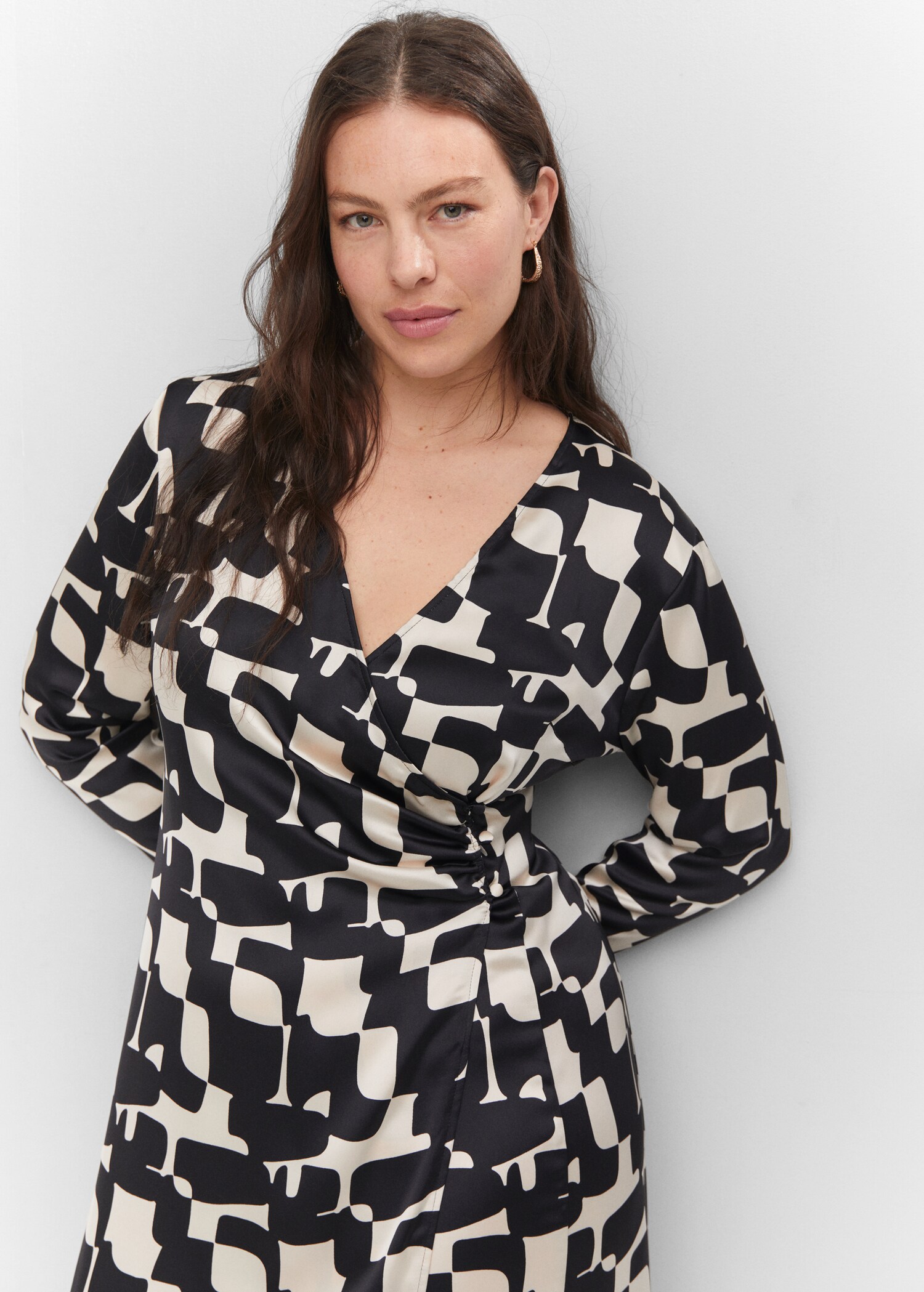 Vestido satinado estampado  - Detalle del artículo 5