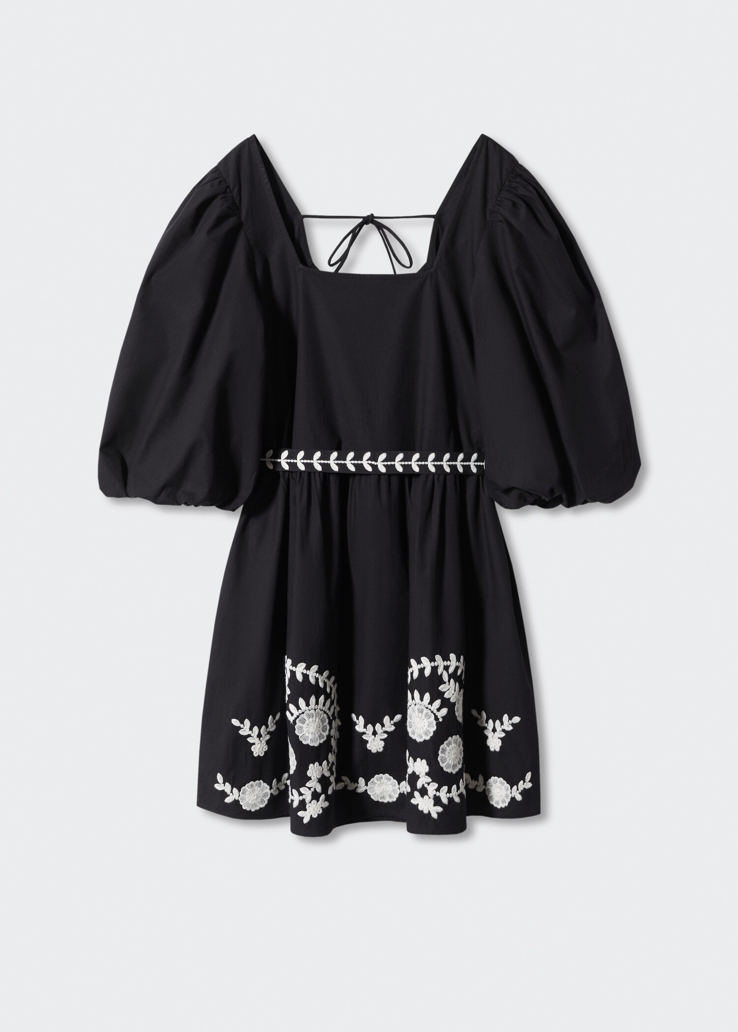 Embroidered short dress - Article without model