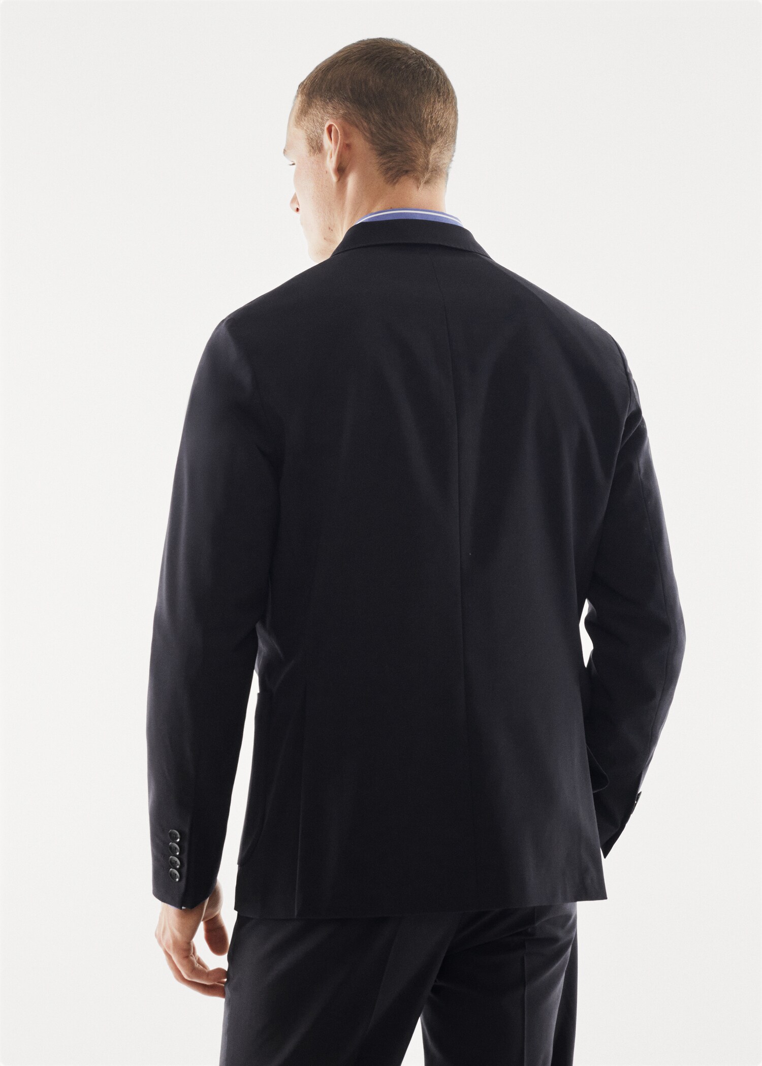 Breathable slim-fit suit blazer - Reverse of the article