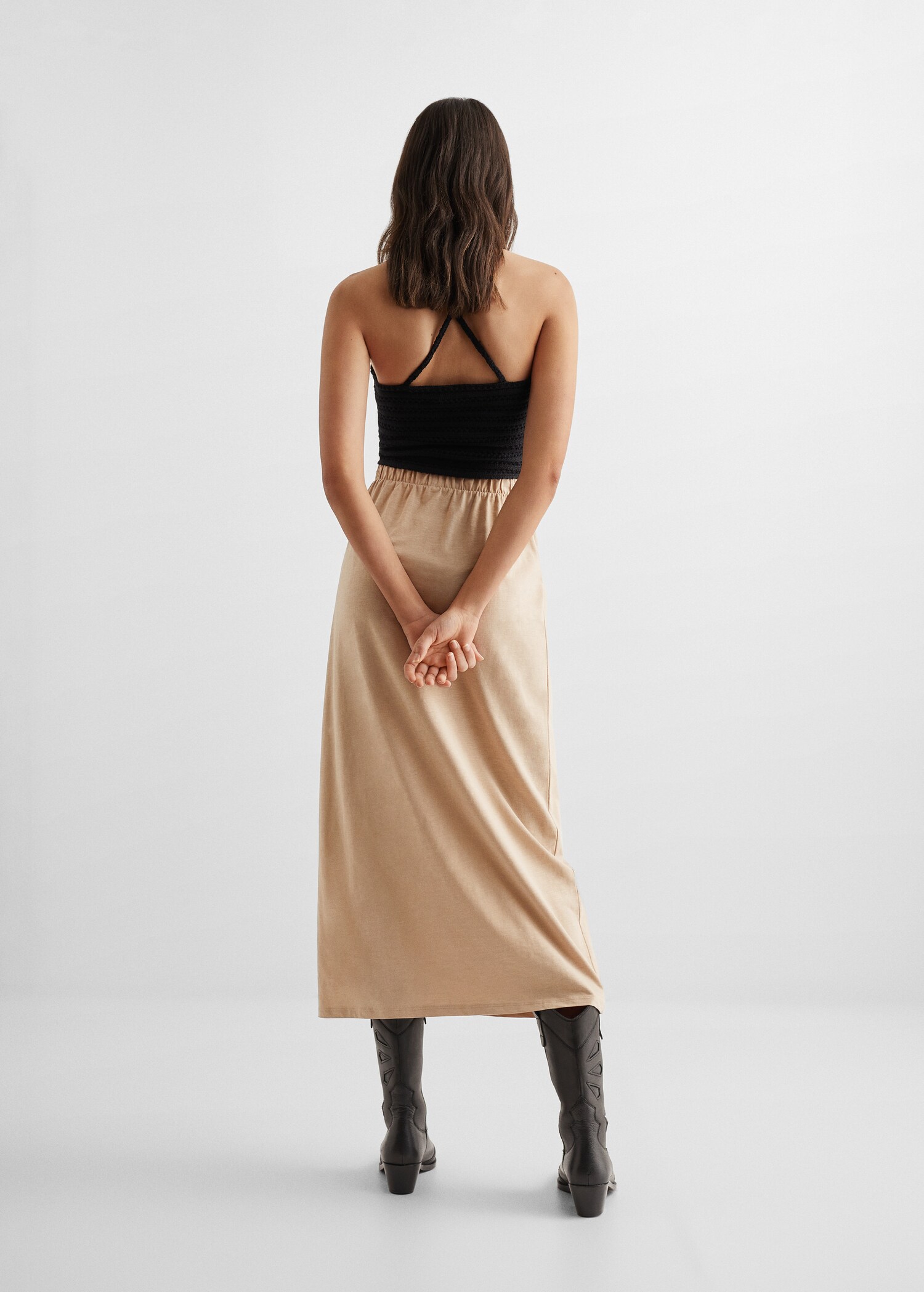 Cotton midi skirt - Reverse of the article