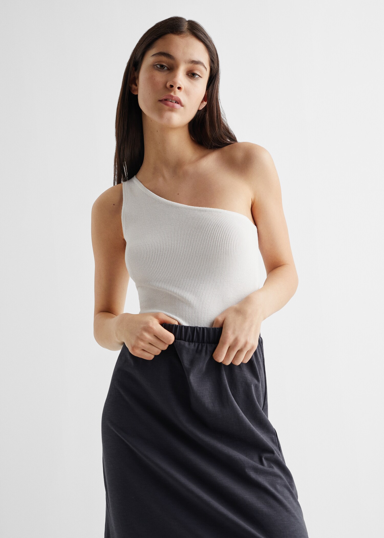 Cotton midi skirt - Medium plane