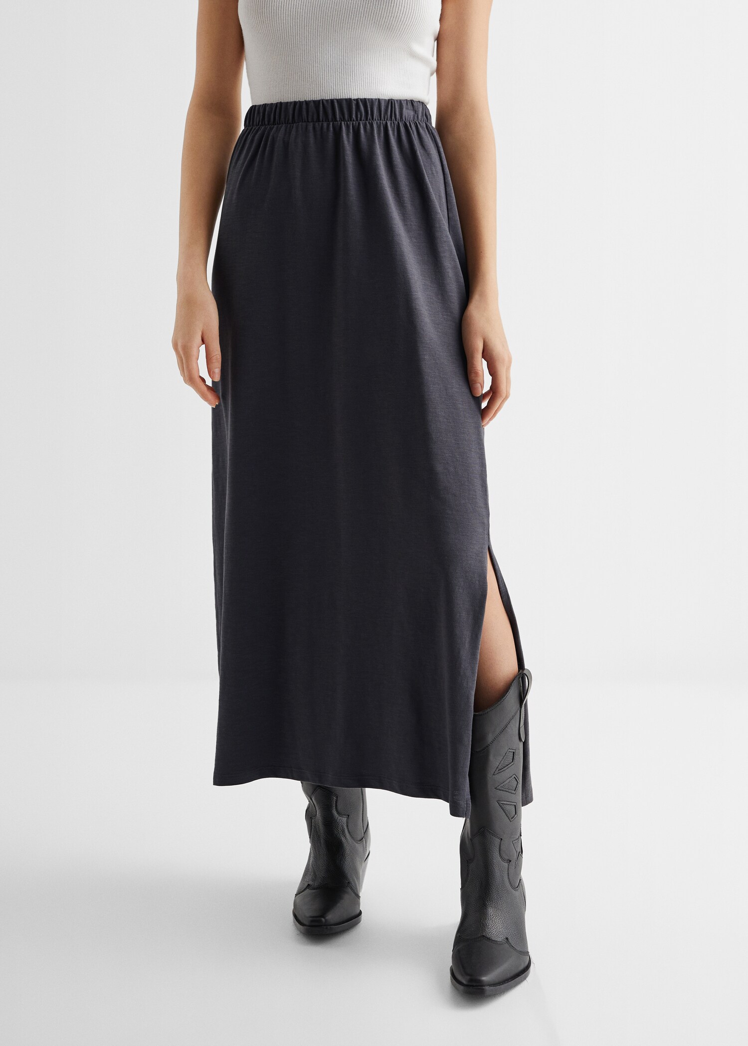 Cotton midi skirt - Details of the article 6