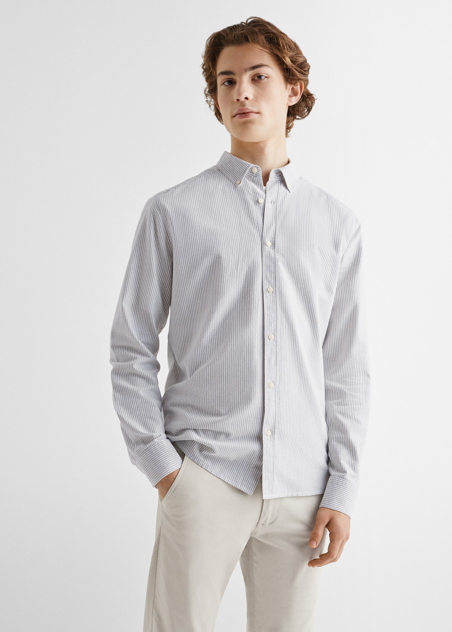 Camisa regular fit Oxford algodón - Plano medio