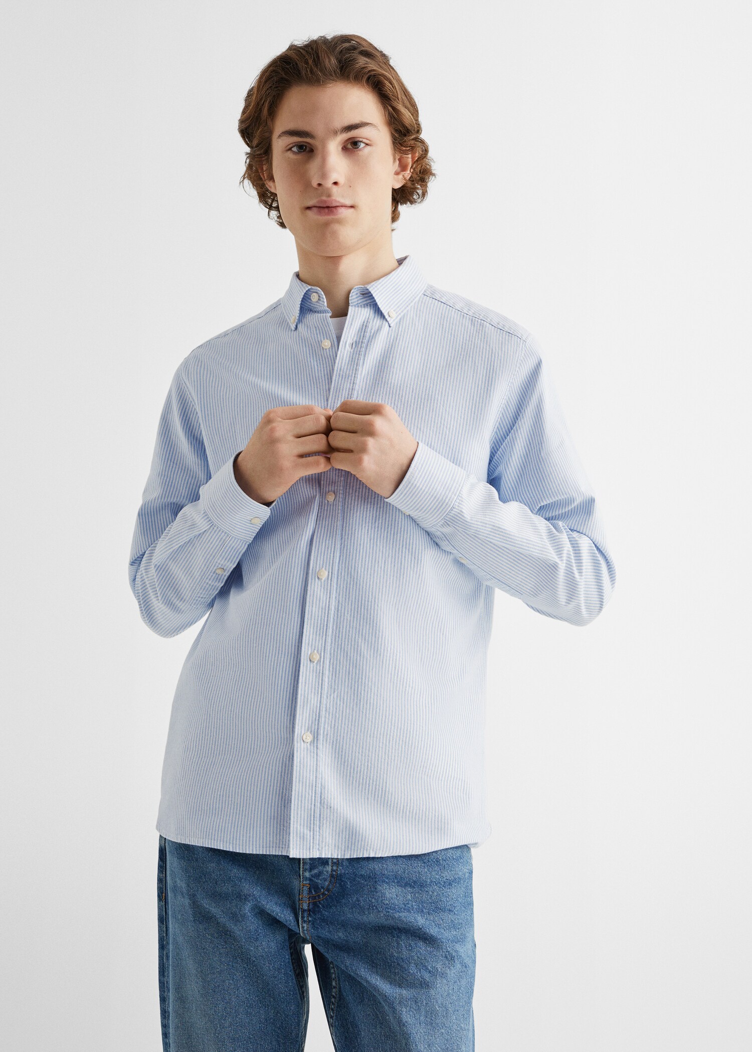 Camisa regular fit Oxford algodón - Plano medio