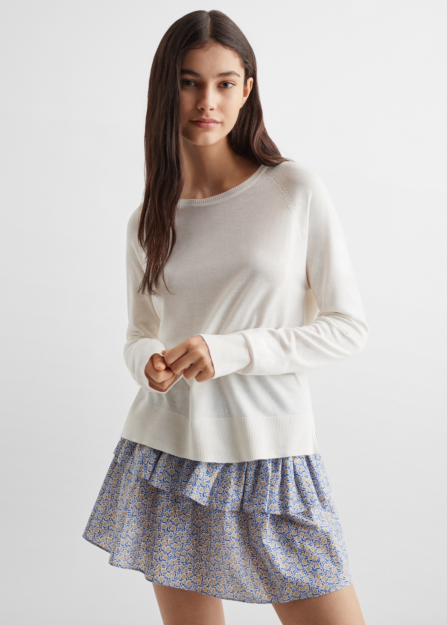 Pull-over en maille fine - Plan moyen