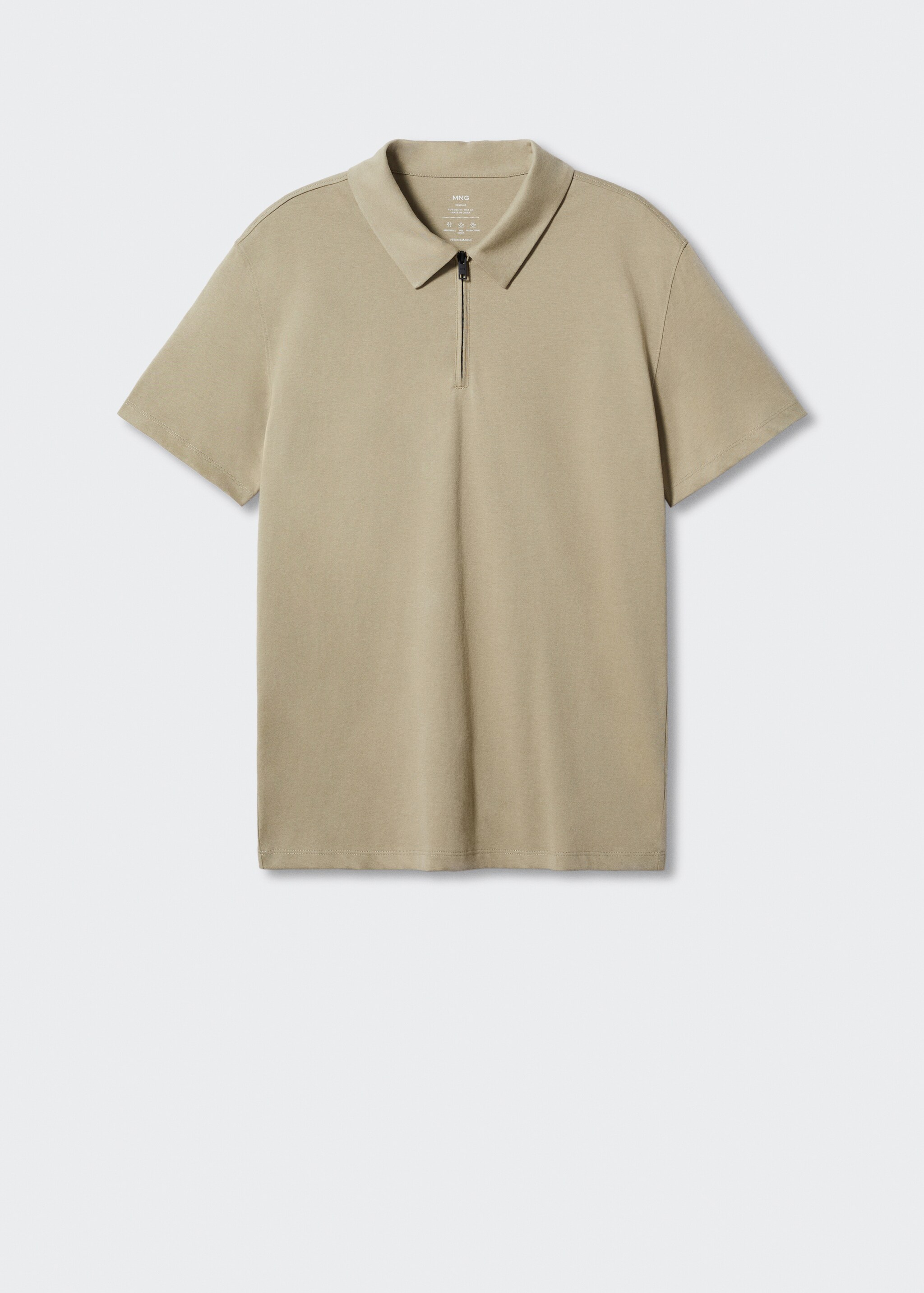 Baumwoll-Poloshirt mit Reißverschluss - Artikel ohne Model
