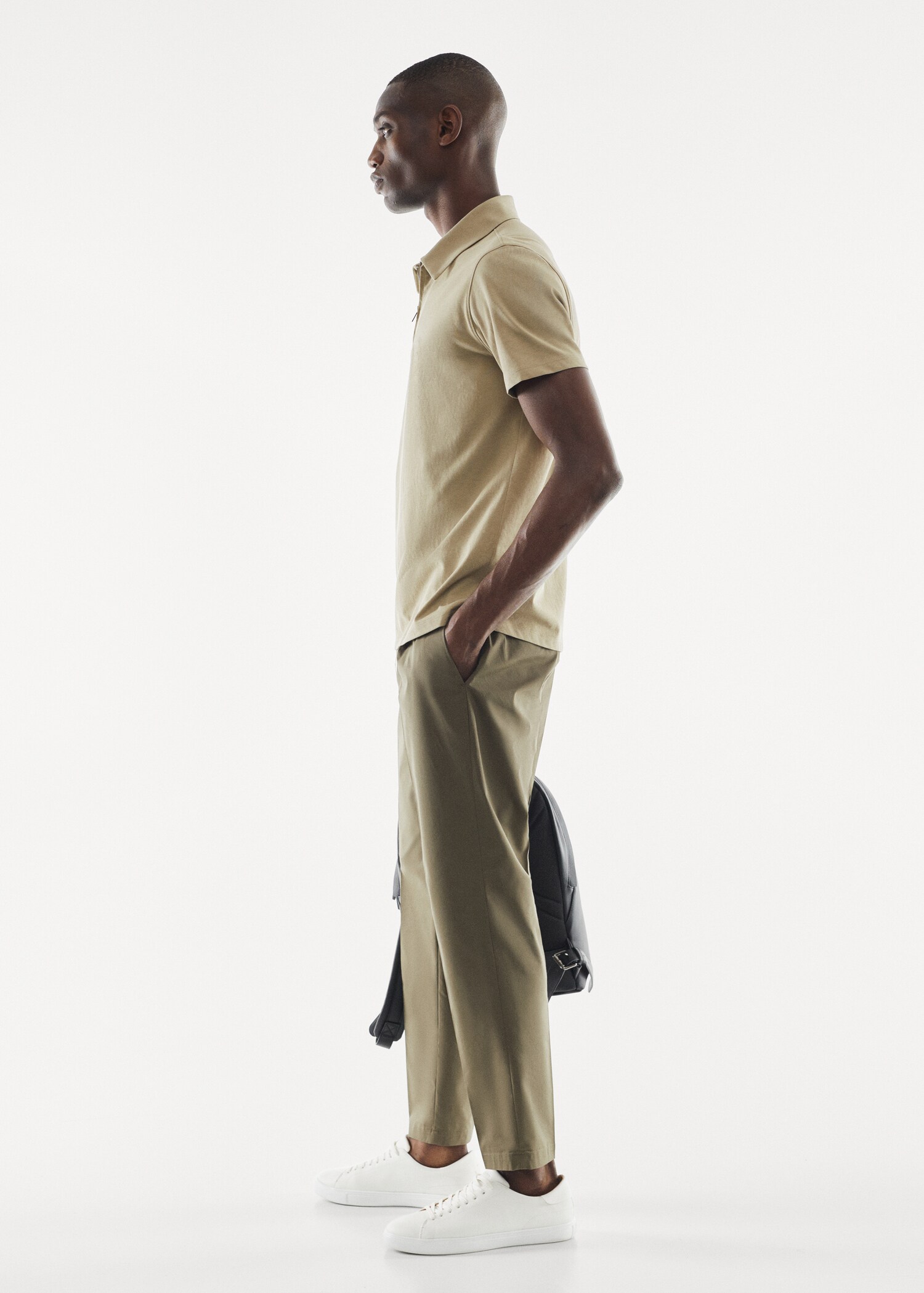 Zip cotton polo shirt - Details of the article 6