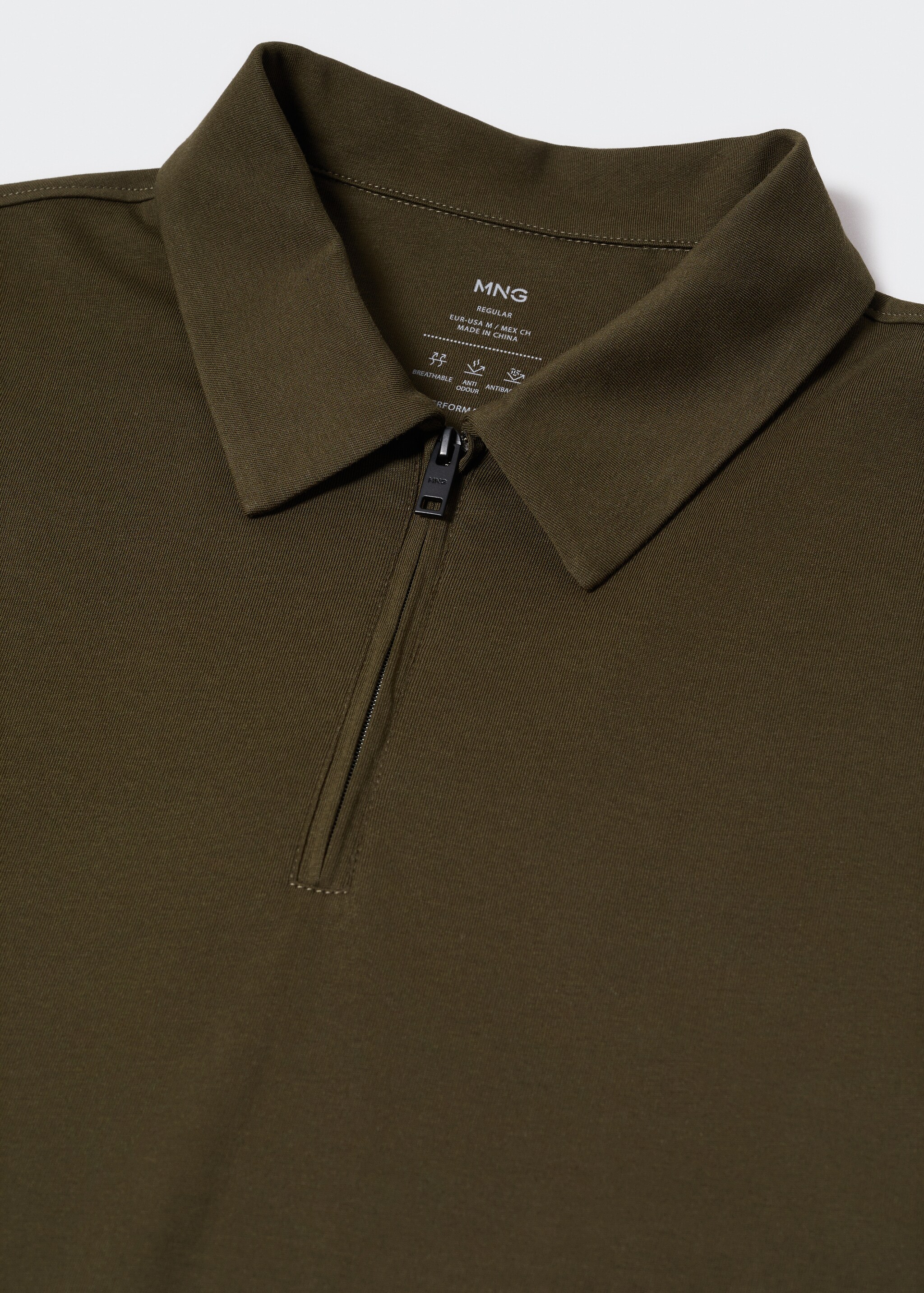Zip cotton polo shirt - Details of the article 8