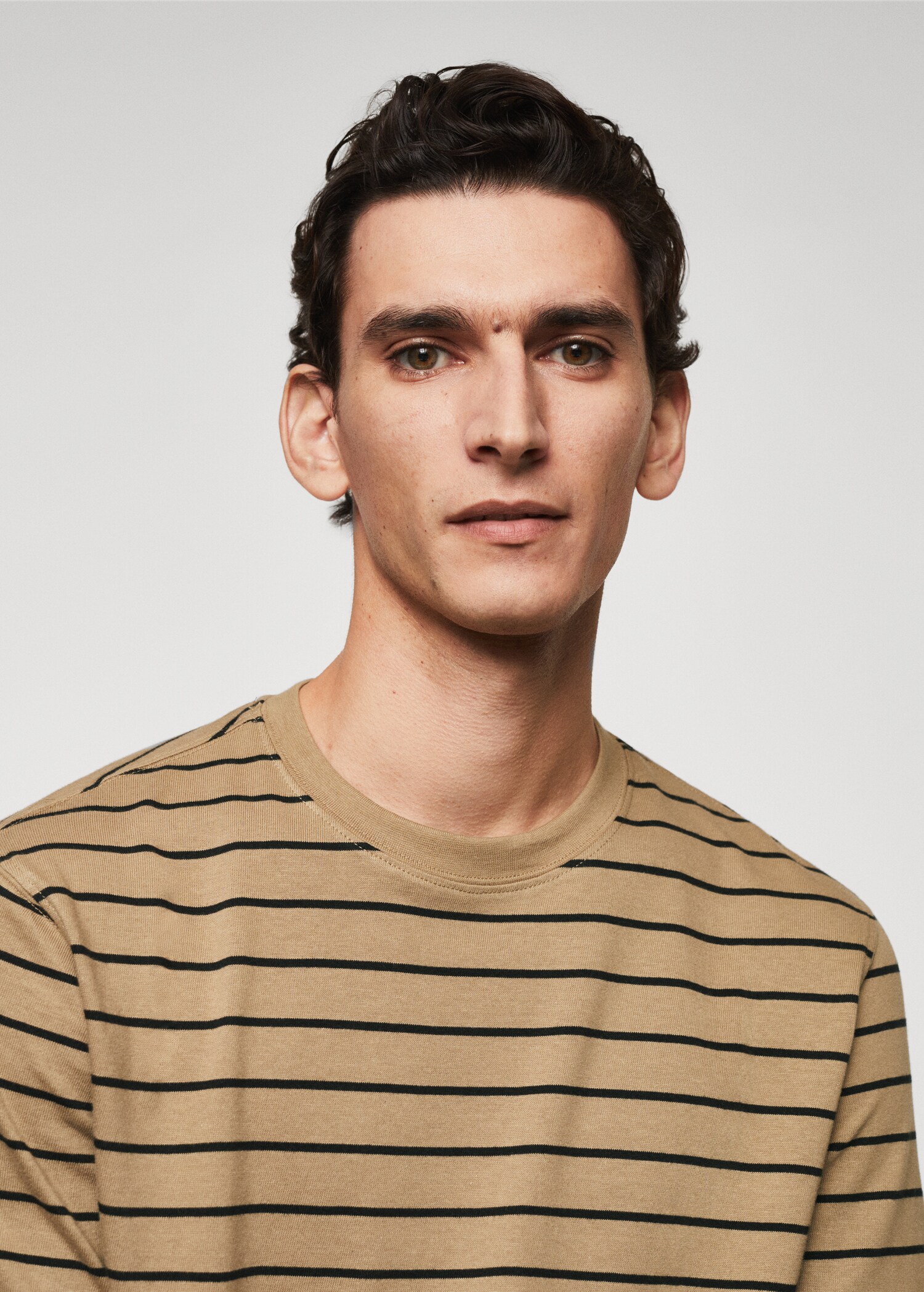 Striped cotton T-shirt - Details of the article 1