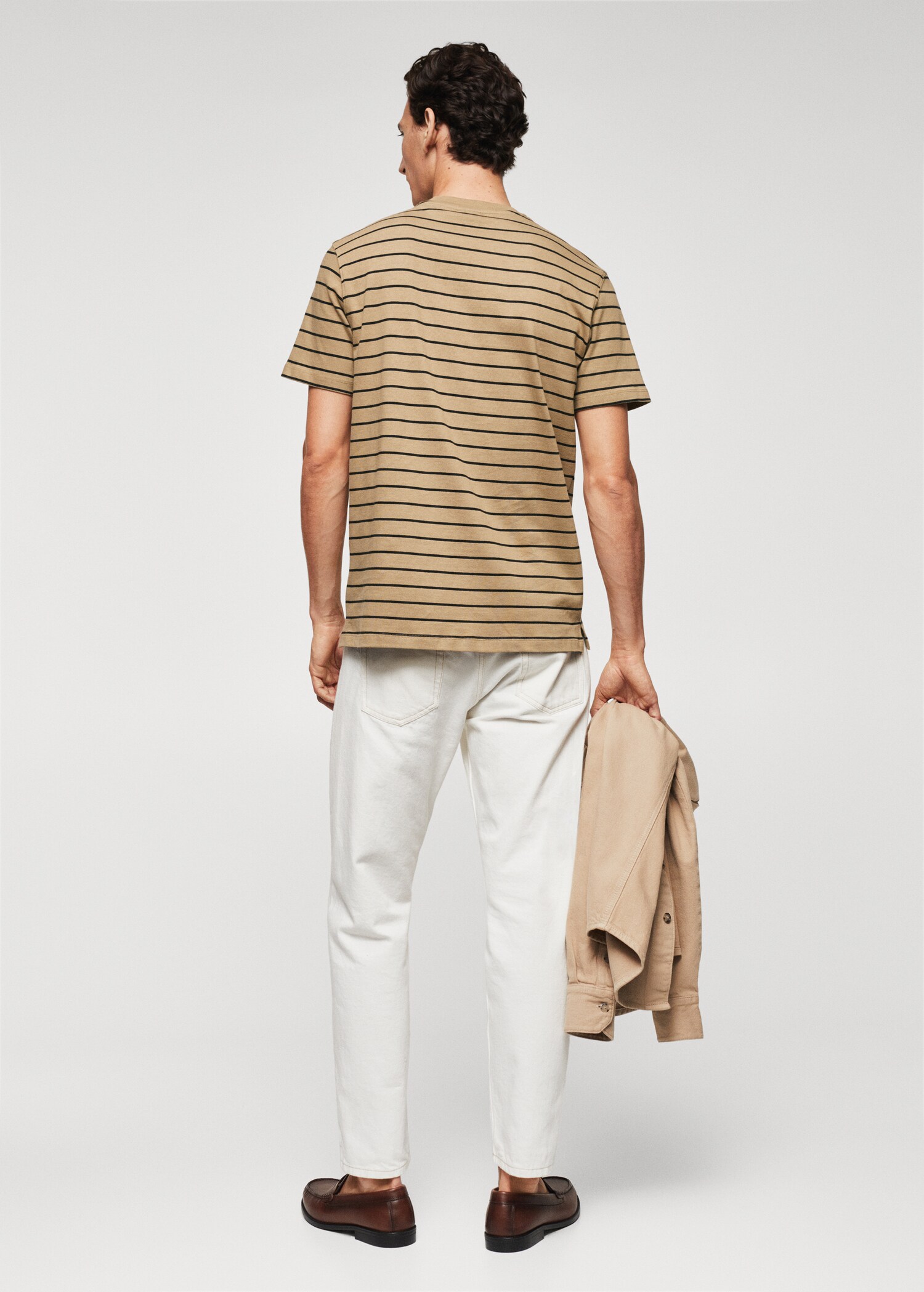 Striped cotton T-shirt - Reverse of the article