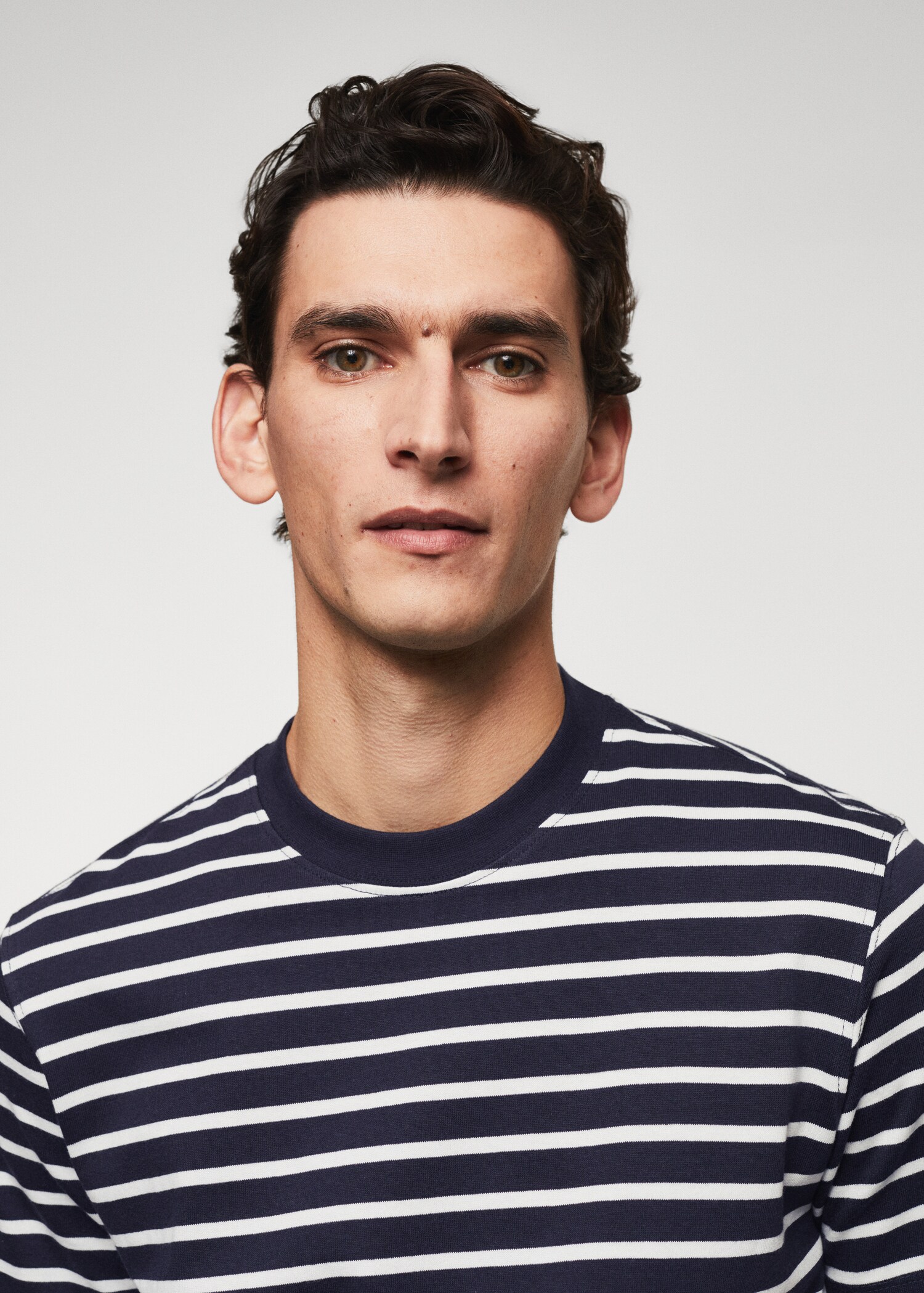 Striped cotton T-shirt - Details of the article 1