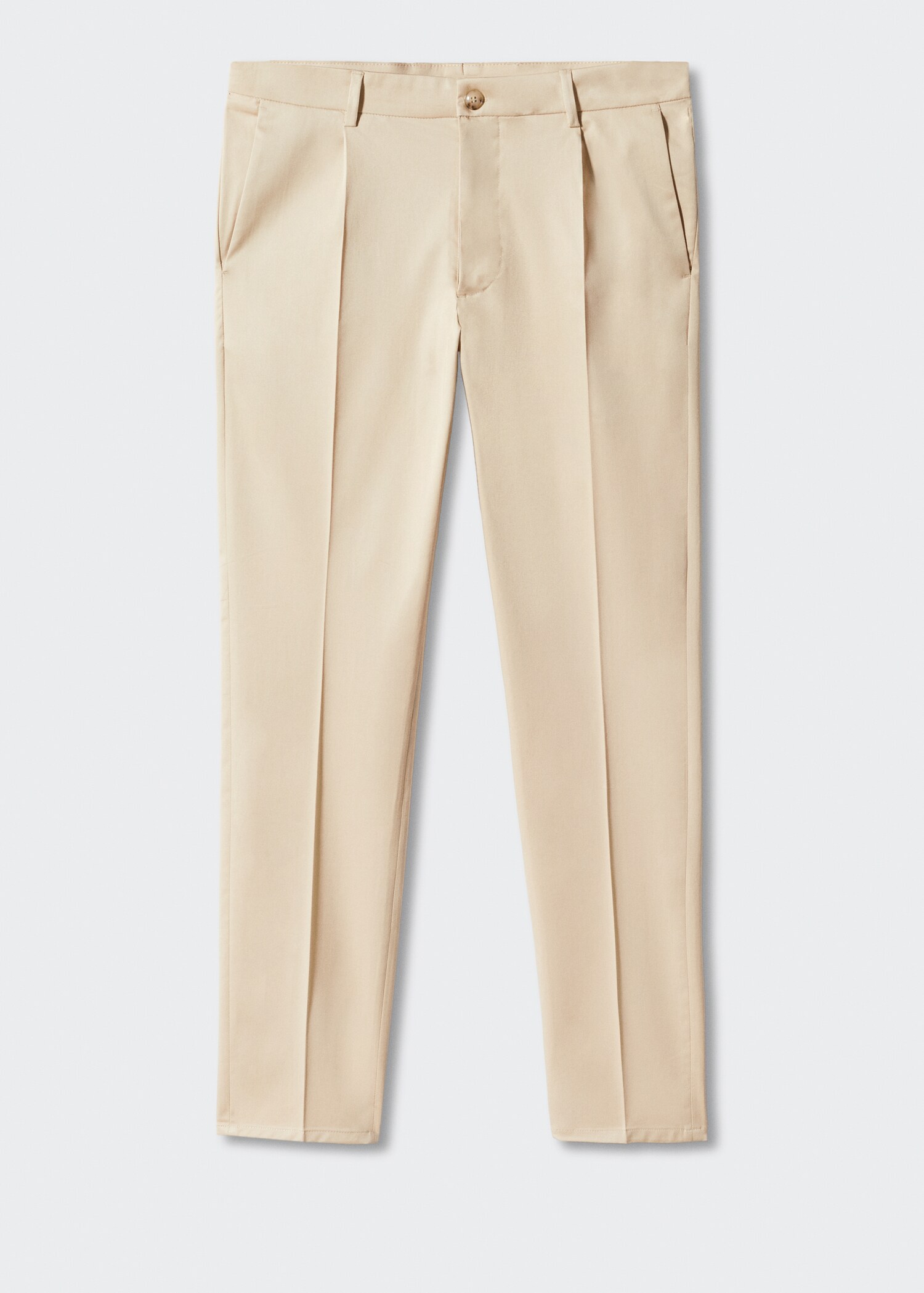 Slim-fit cotton trousers - Article without model