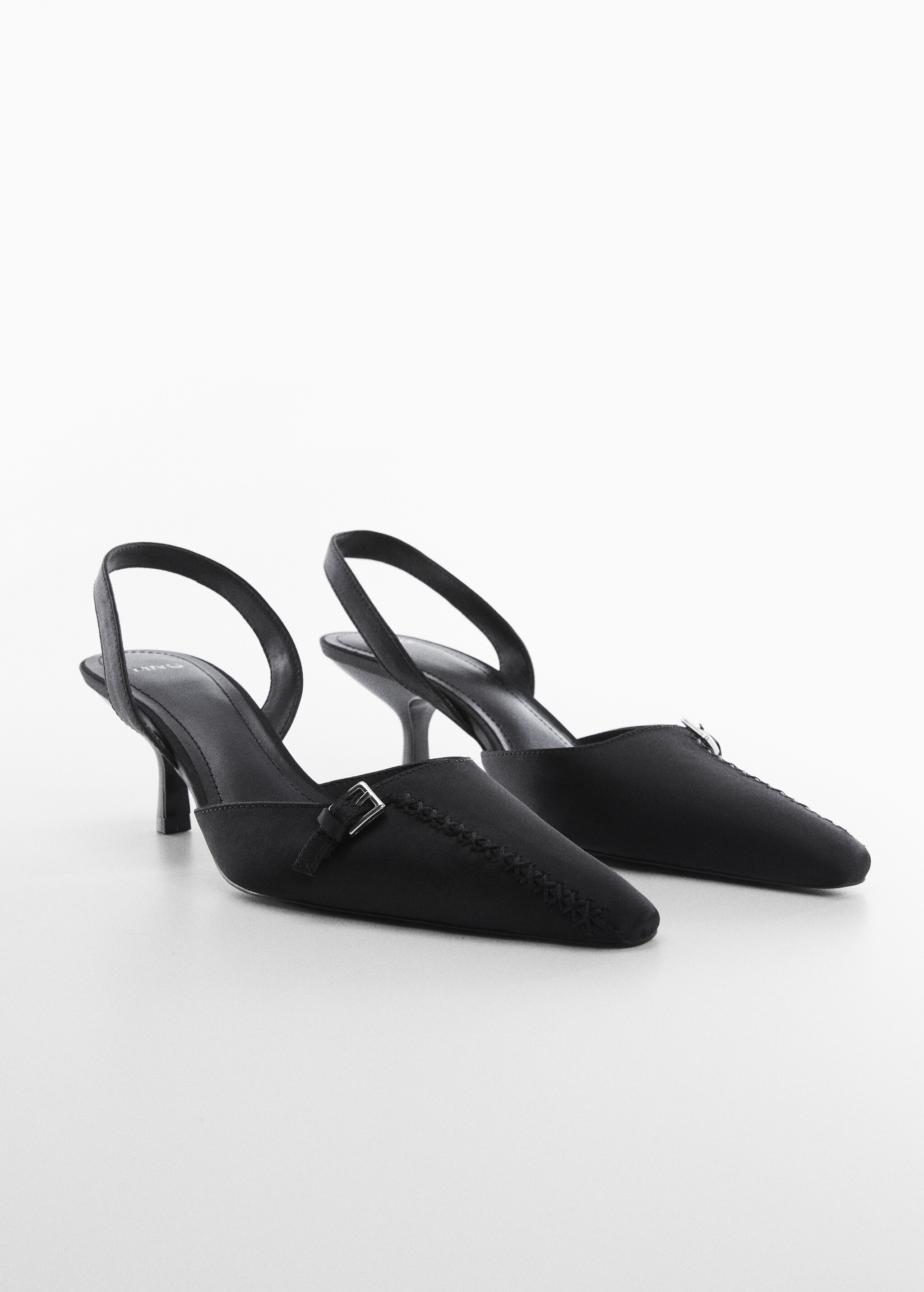 Satin heeled shoes - Medium plane