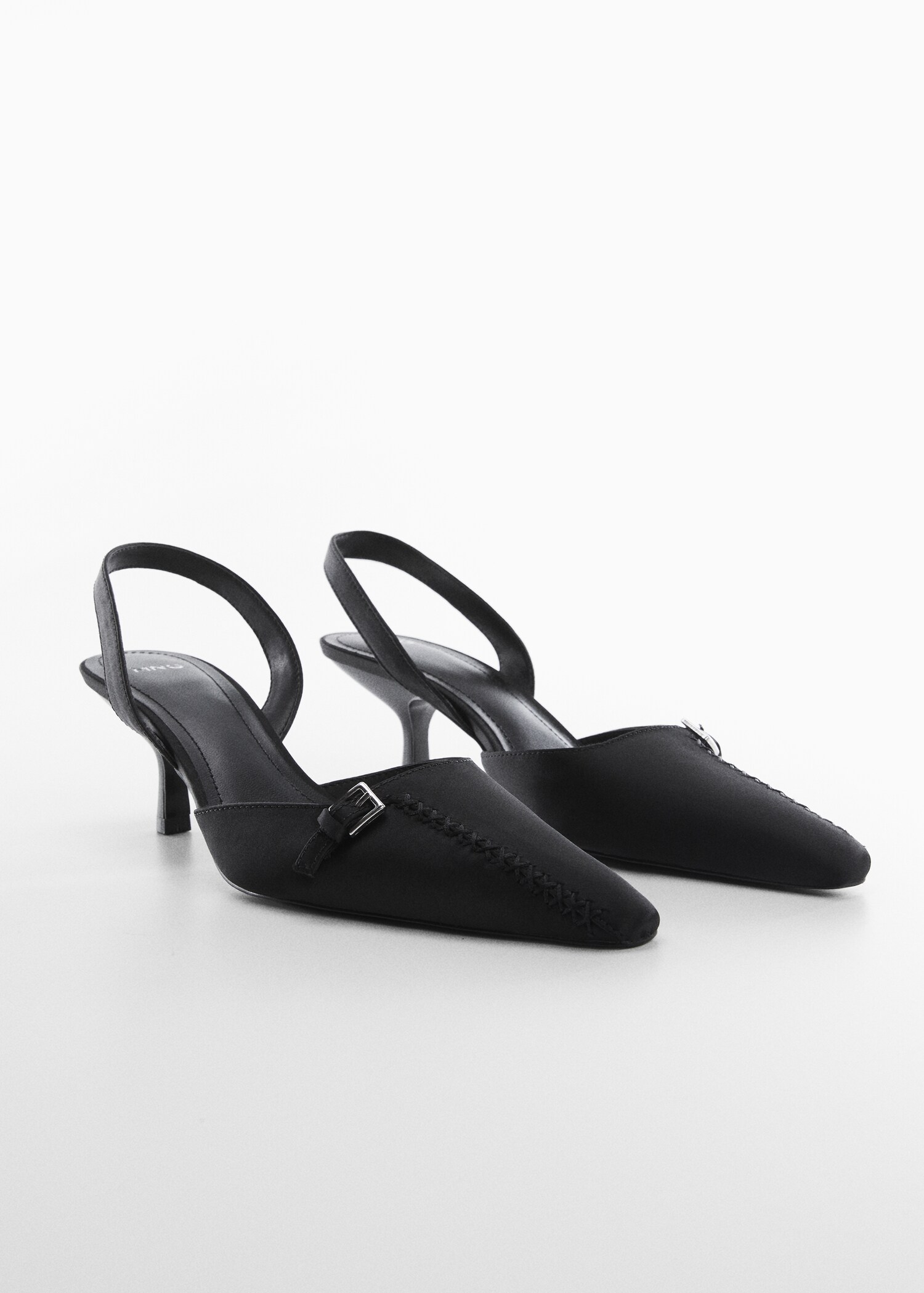 Satin-Slingpumps - Mittlere Ansicht