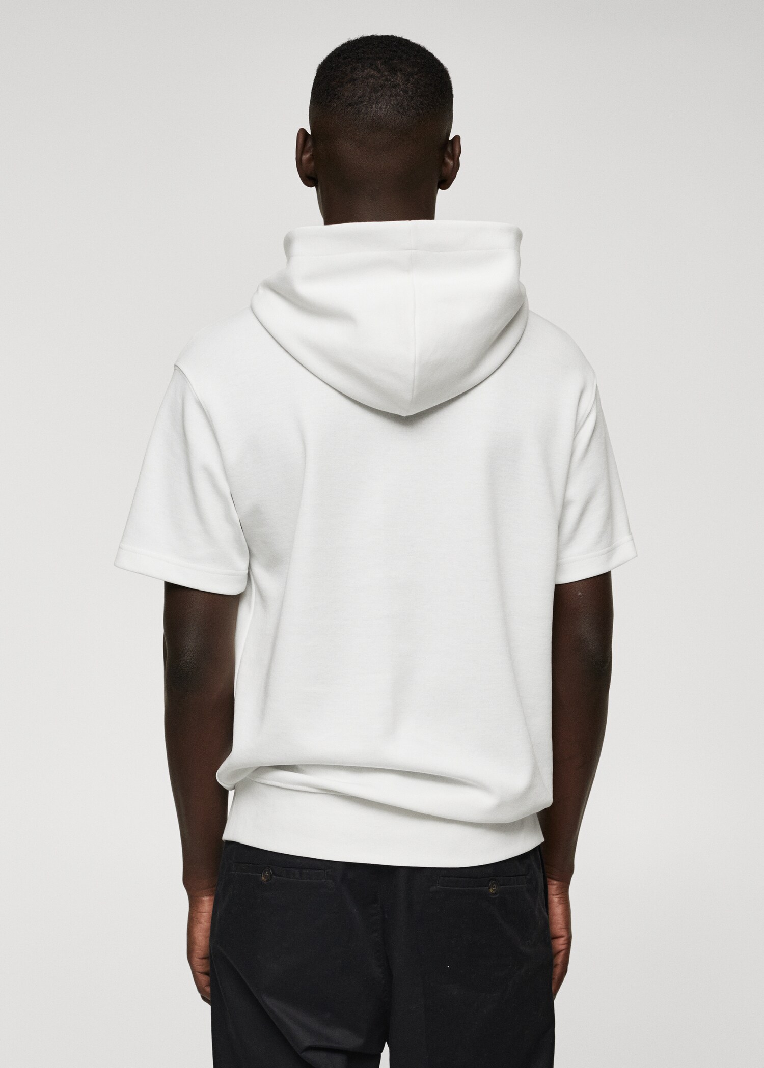 Sudadera manga corta capucha - Reverso del artículo