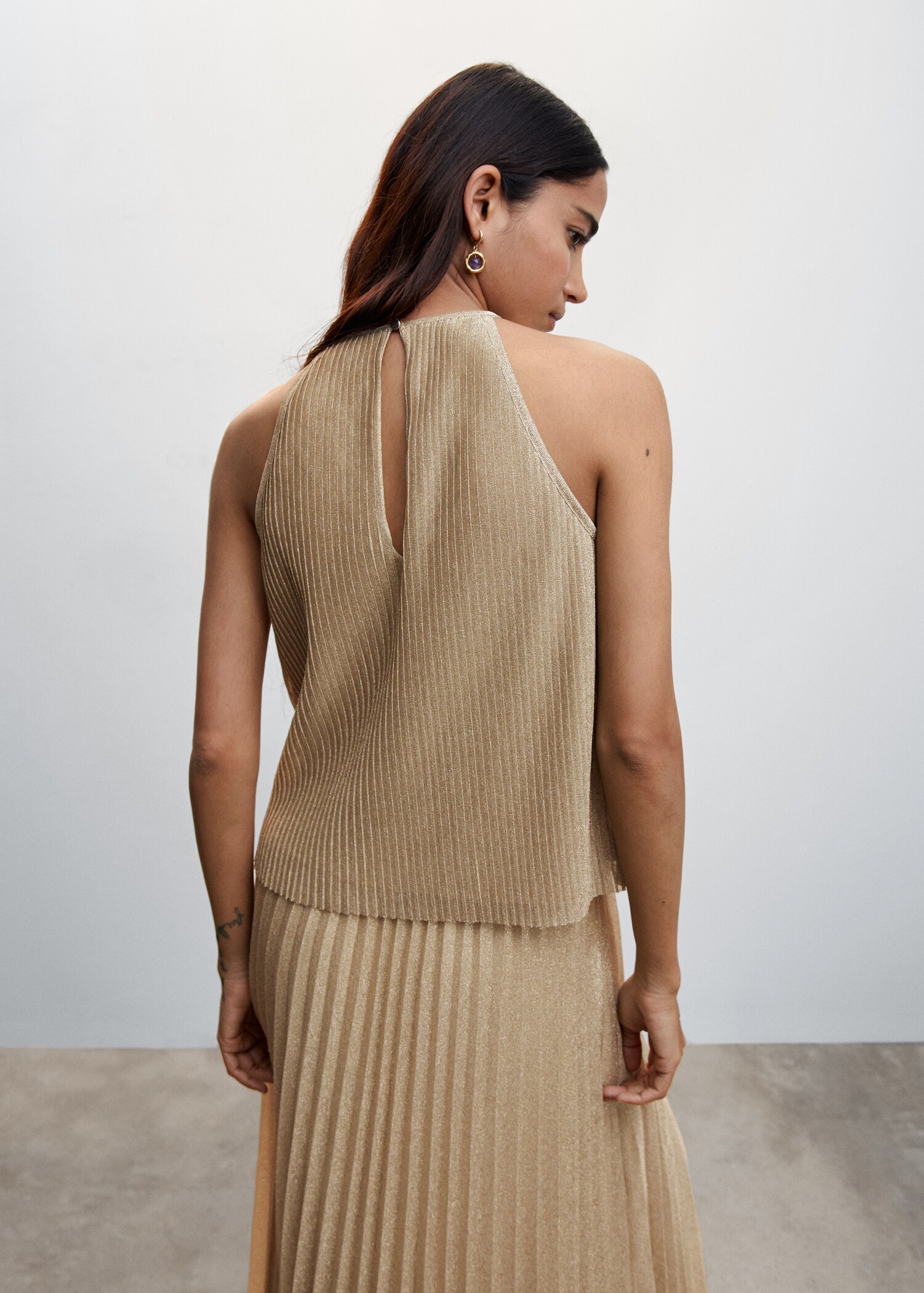 Metallic texture top - Reverse of the article
