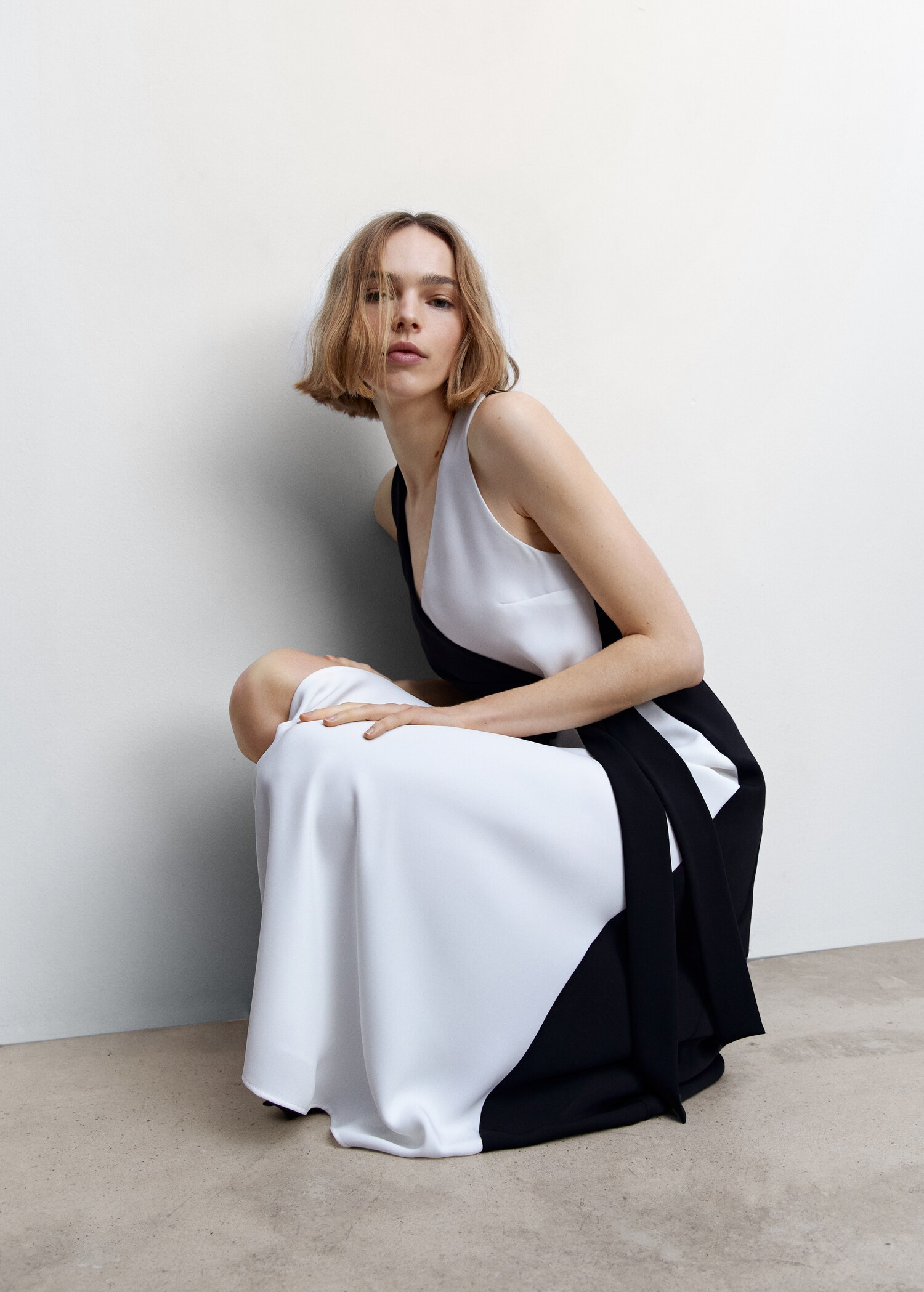 Bow Bicolor dress - Details of the article 2