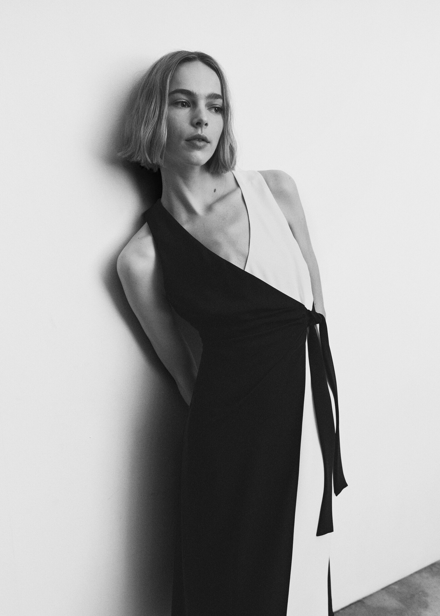 Bow Bicolor dress - Details of the article 4