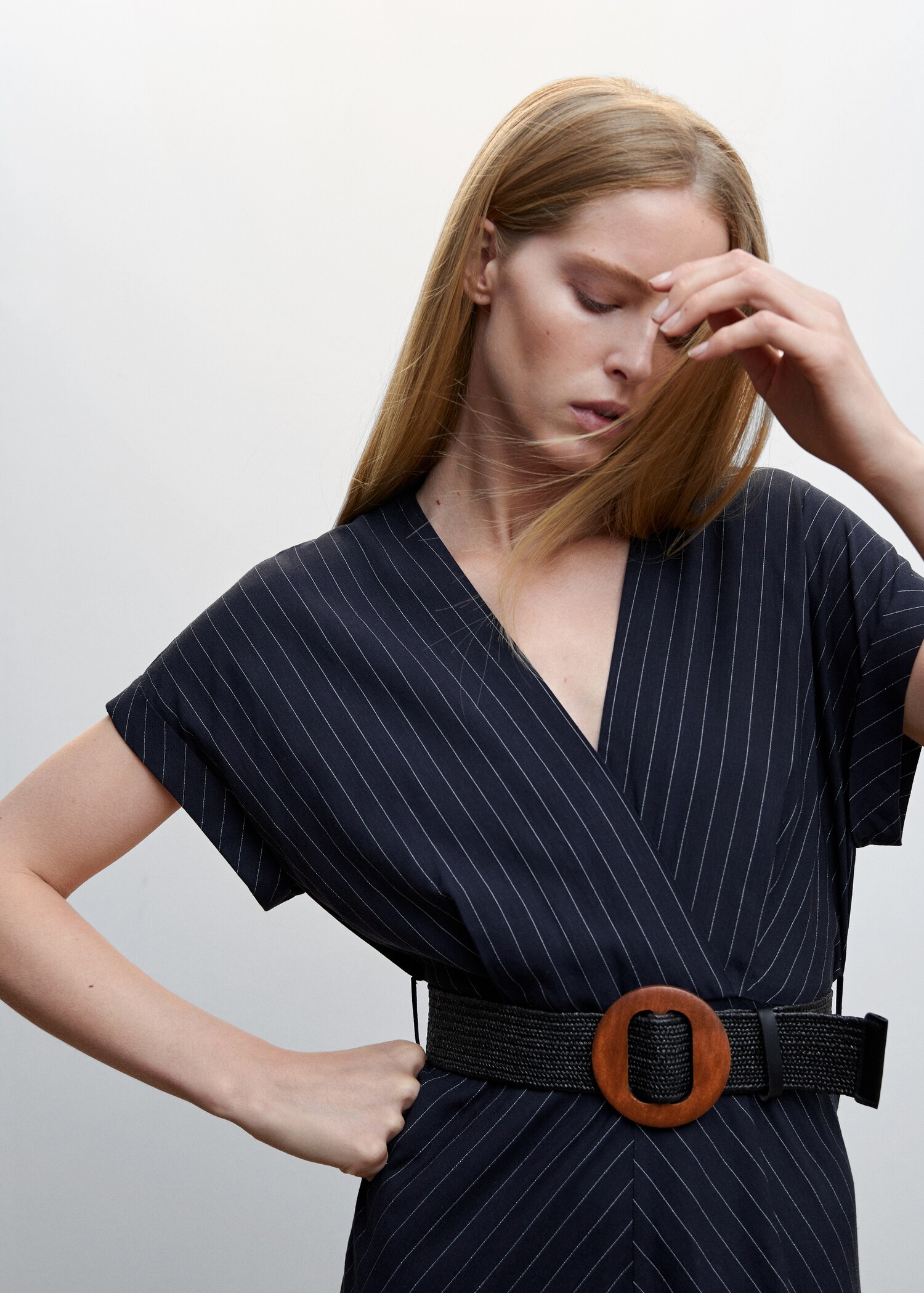 Pinstripe print dress - Details of the article 1