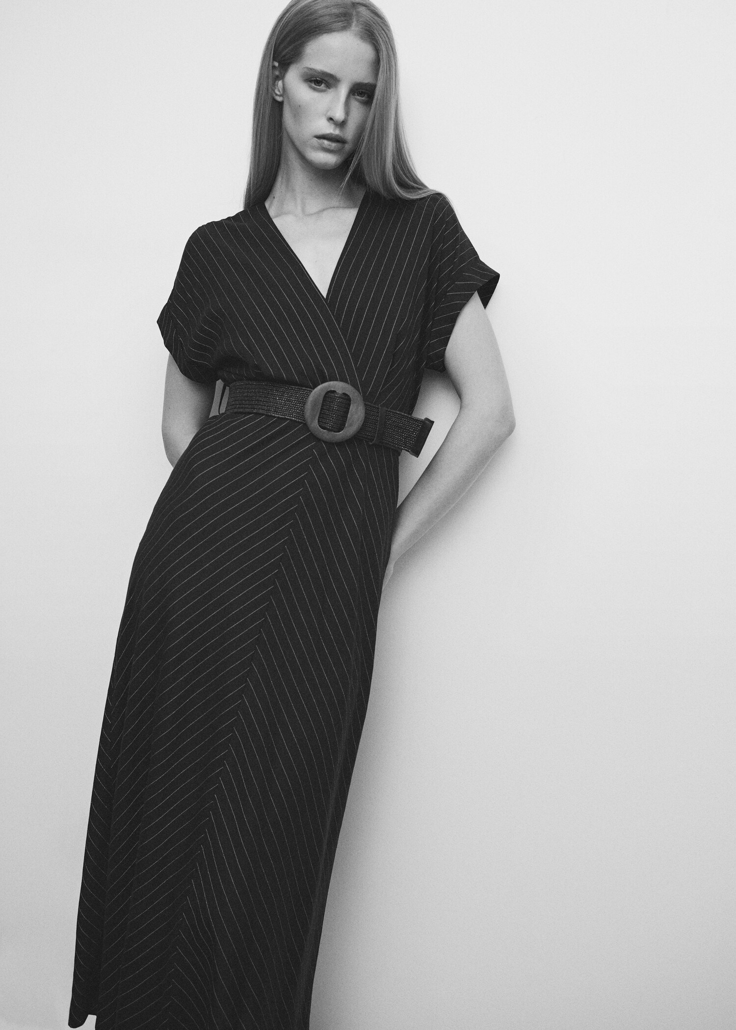 Pinstripe print dress - Details of the article 2
